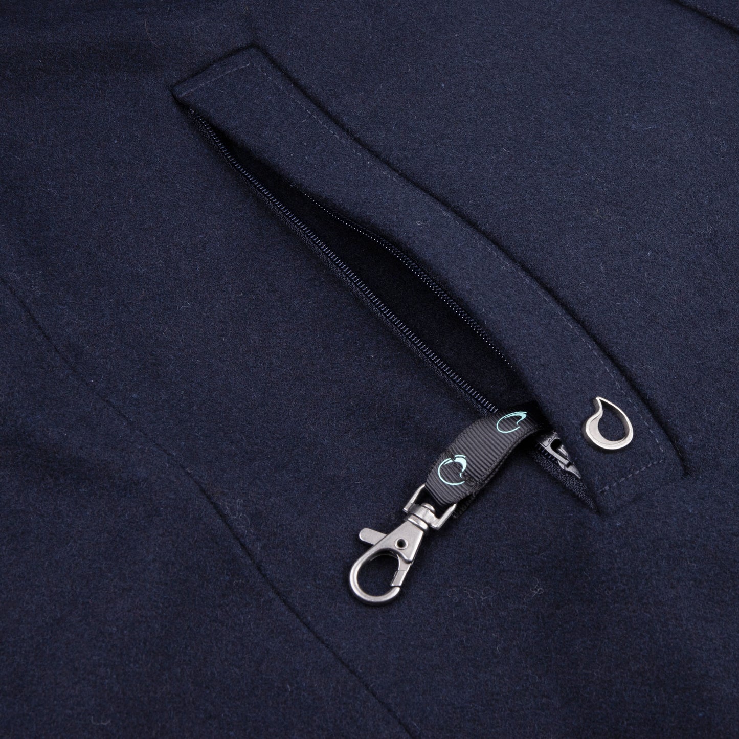 Waterproof Straight Fit Trenchcoat | Navy Wool