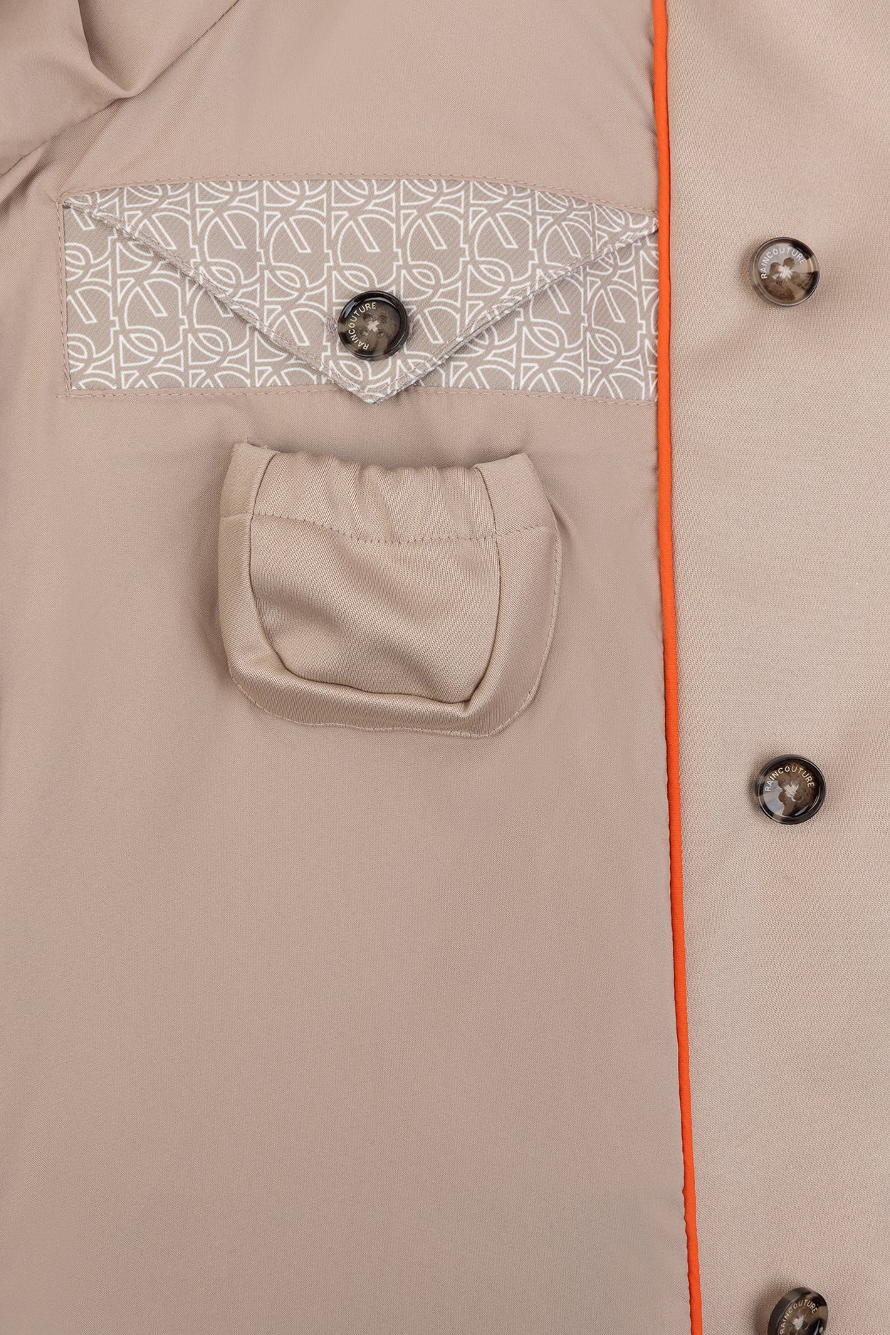 Waterproof Straight-Fit Trenchcoat | Beige Satin