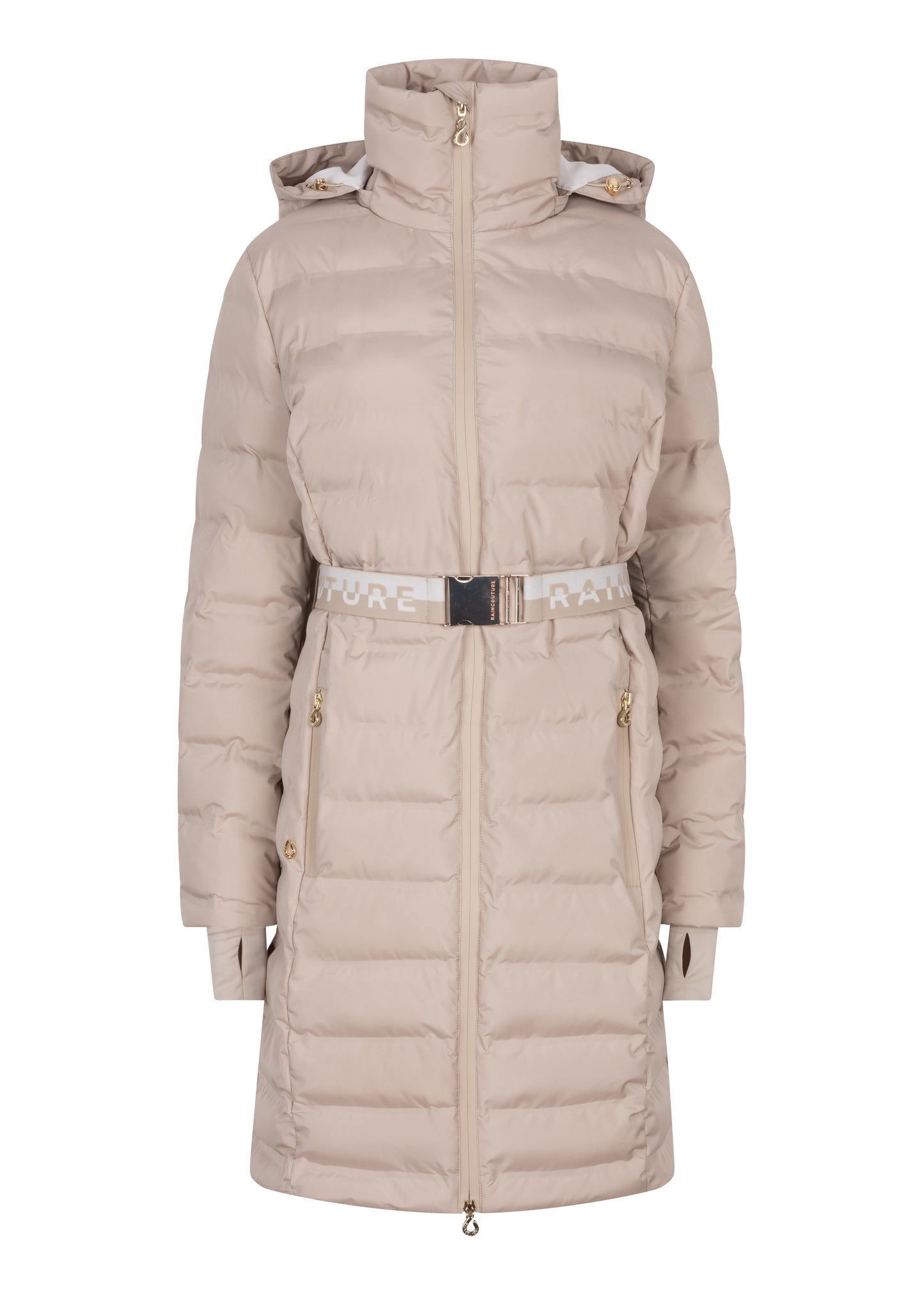 Waterproof Tailored-Fit Puffer Jacket | Beige