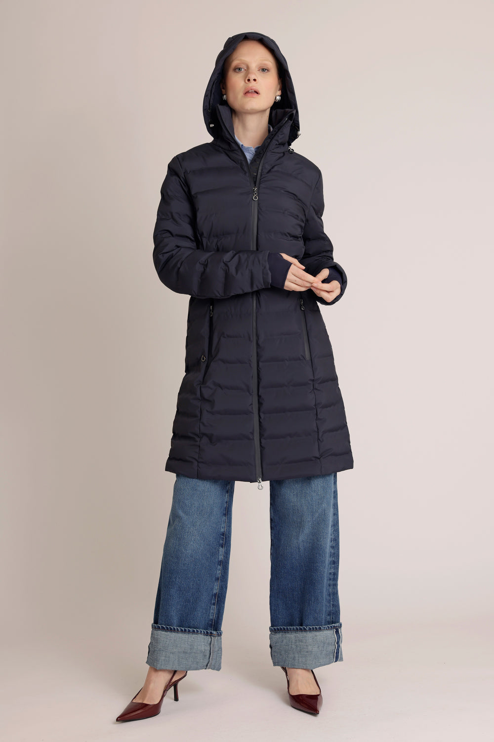Waterproof Tailored-Fit Puffer Jacket | New Navy