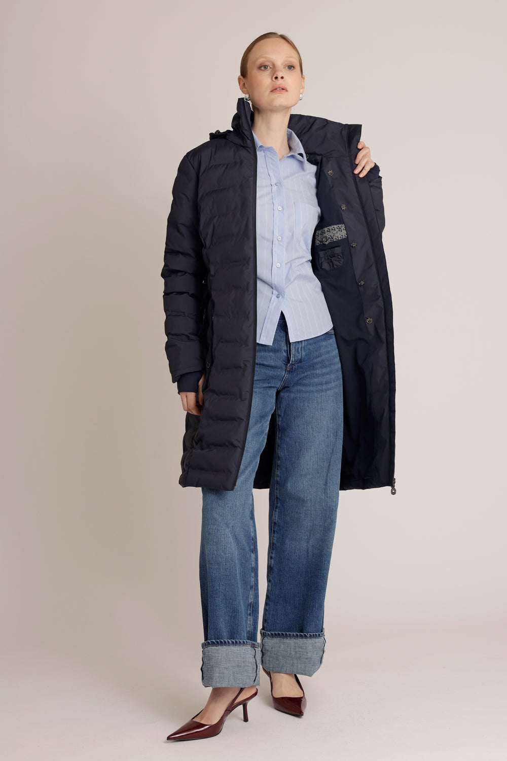 Waterproof Tailored-Fit Puffer Jacket | New Navy