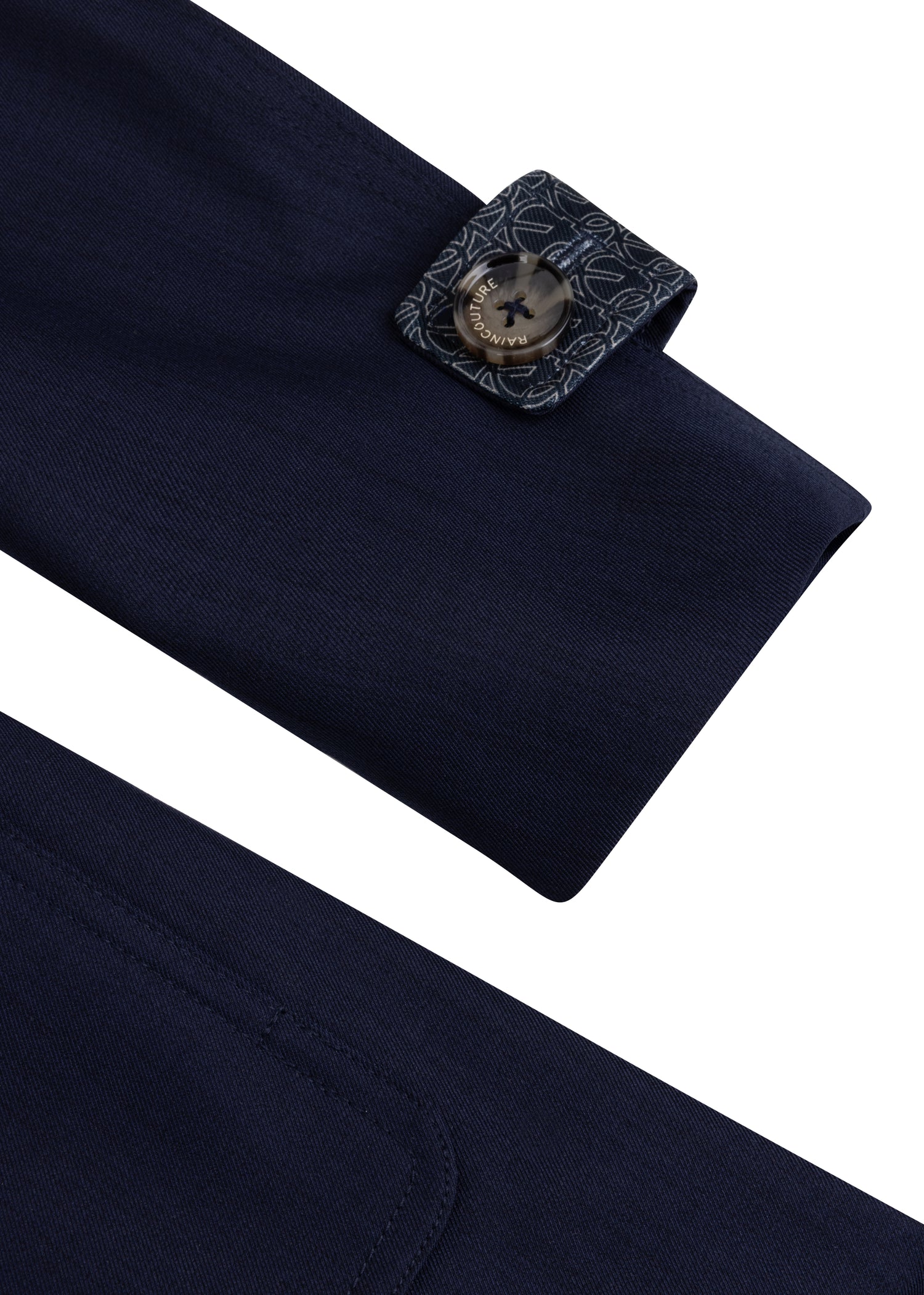 Waterproof Tailored To Fit Trenchcoat  | Navy Melange