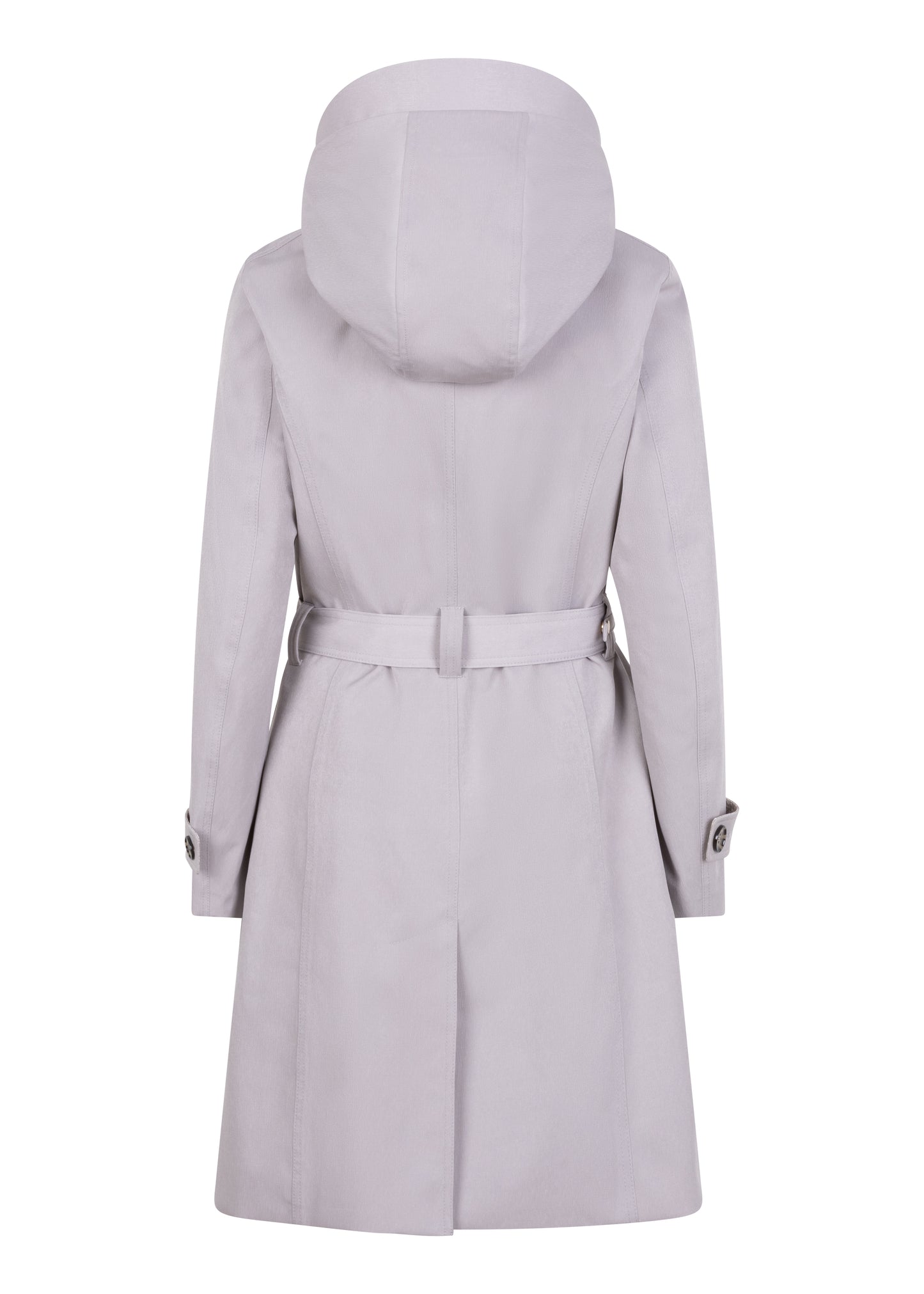 Waterproof Tailored To Fit Trenchcoat | Structured Silver Grey