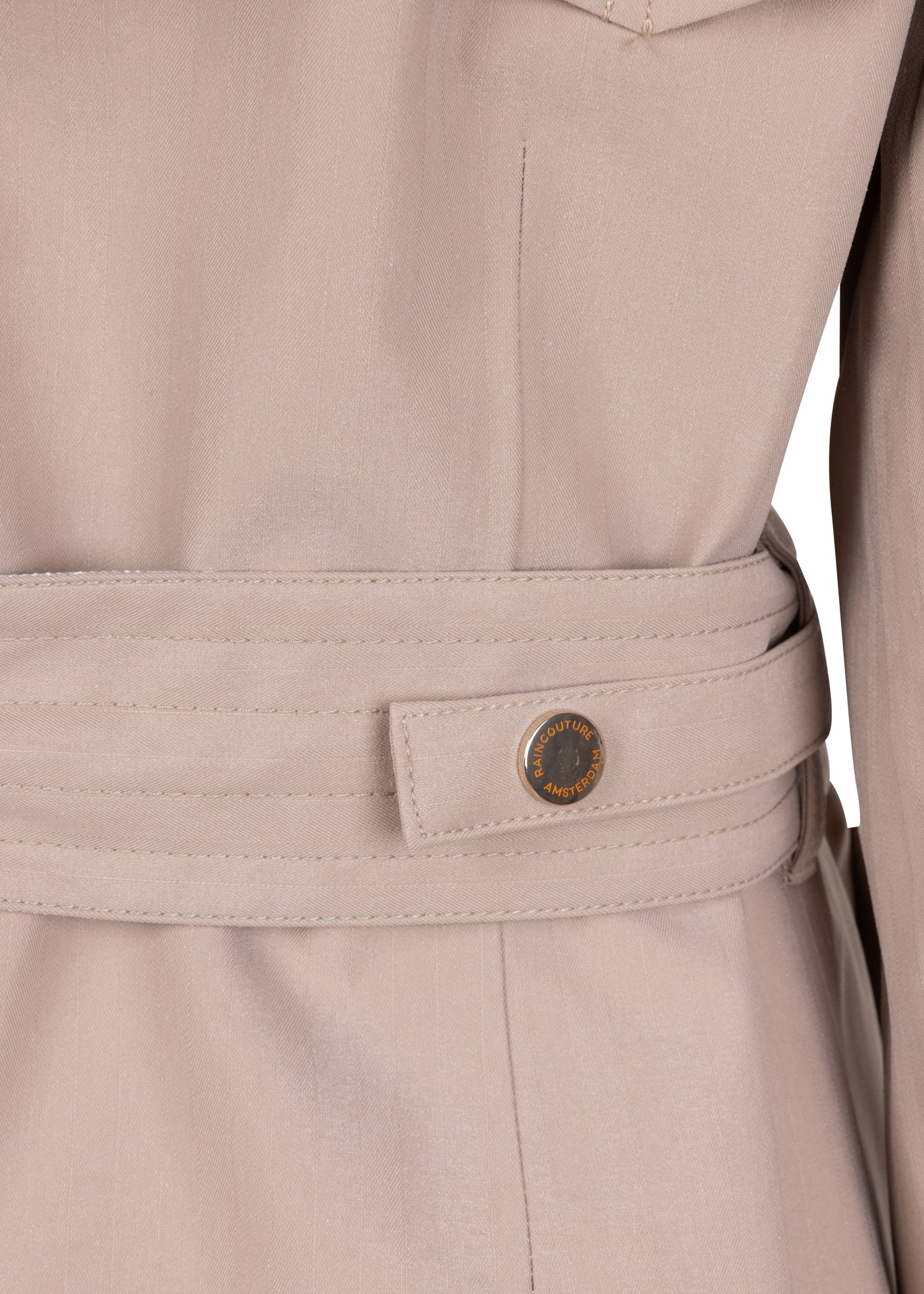 Waterproof Relaxed Fit Trenchcoat | Beige Herringbone