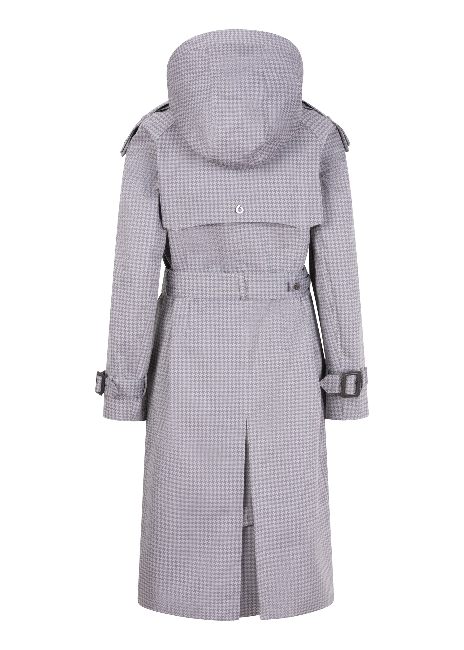 Waterproof Relaxed Fit Trenchcoat  | Gray Check