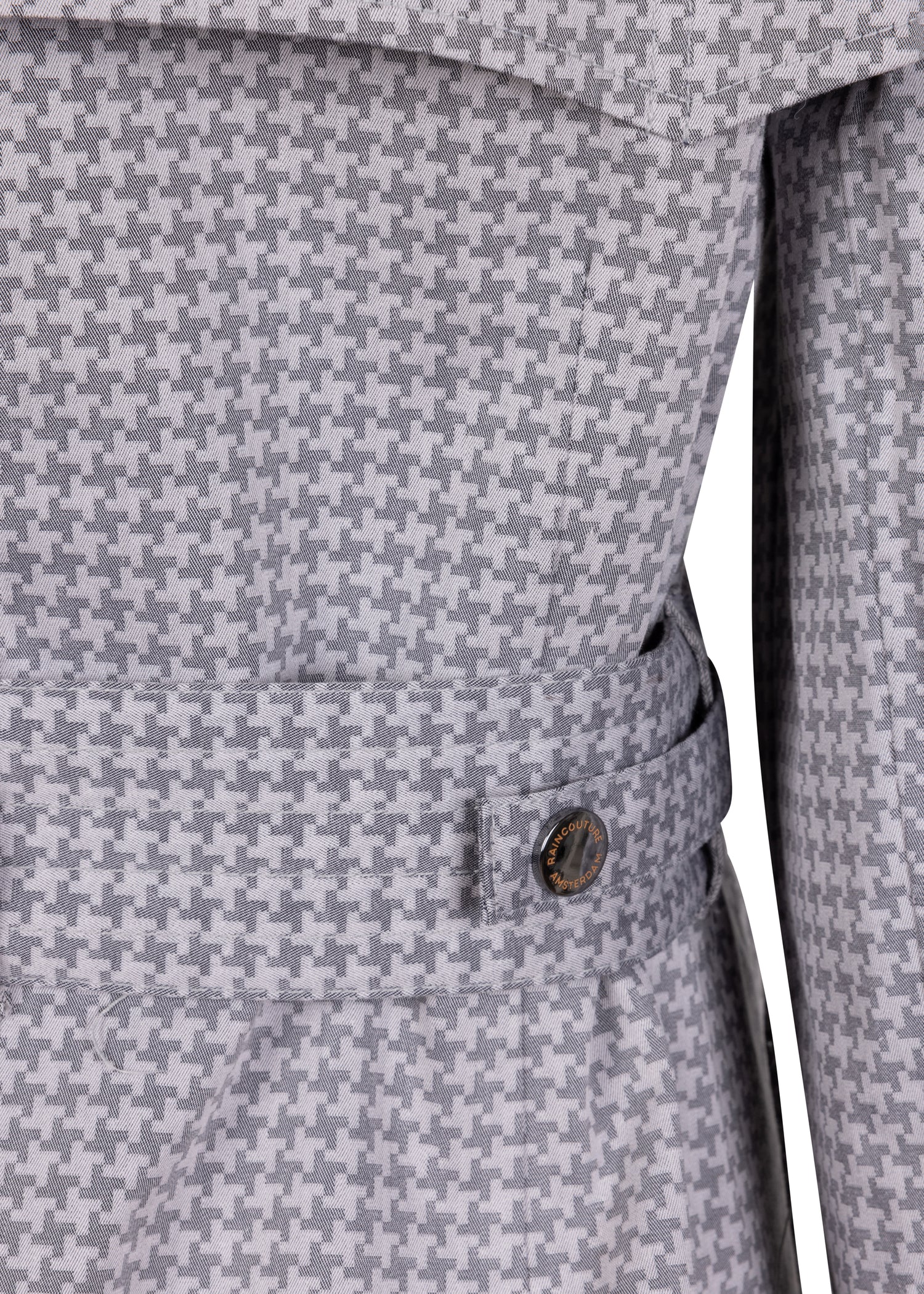 Waterproof Relaxed Fit Trenchcoat  | Gray Check