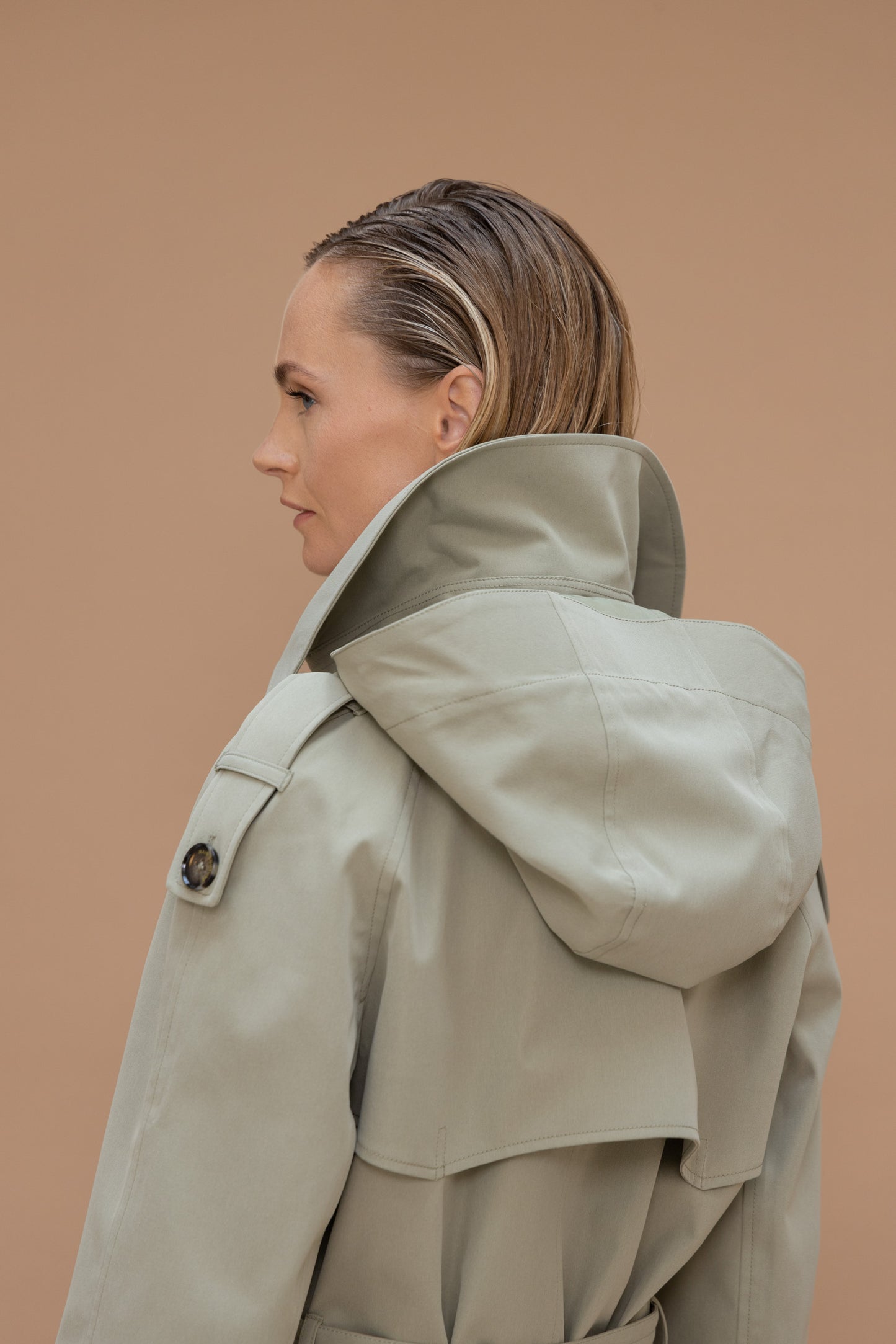 Waterproof Relaxed Fit Trenchcoat | Khaki Green
