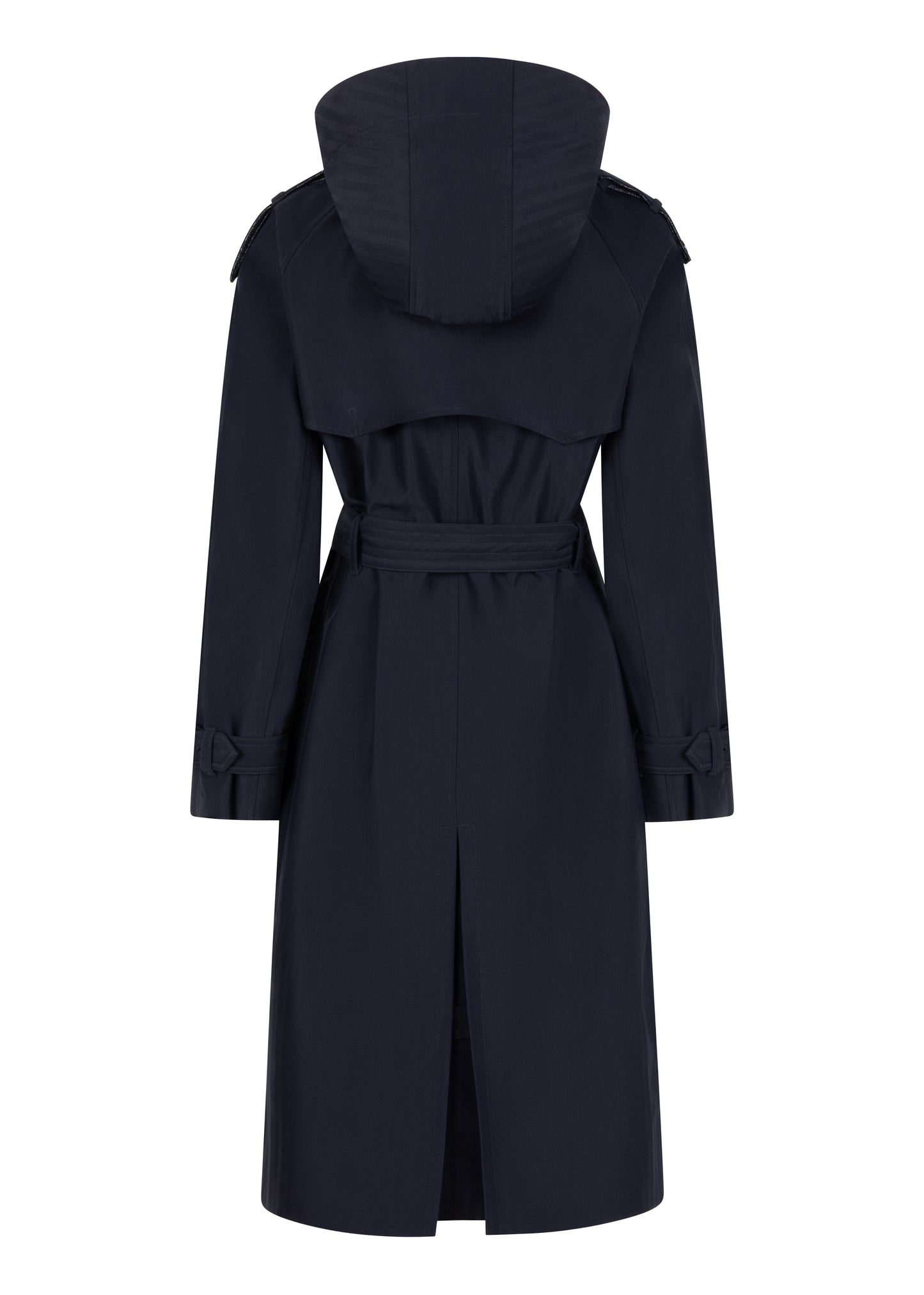 Waterproof Relaxed Fit Trenchcoat | Navy Herringbone
