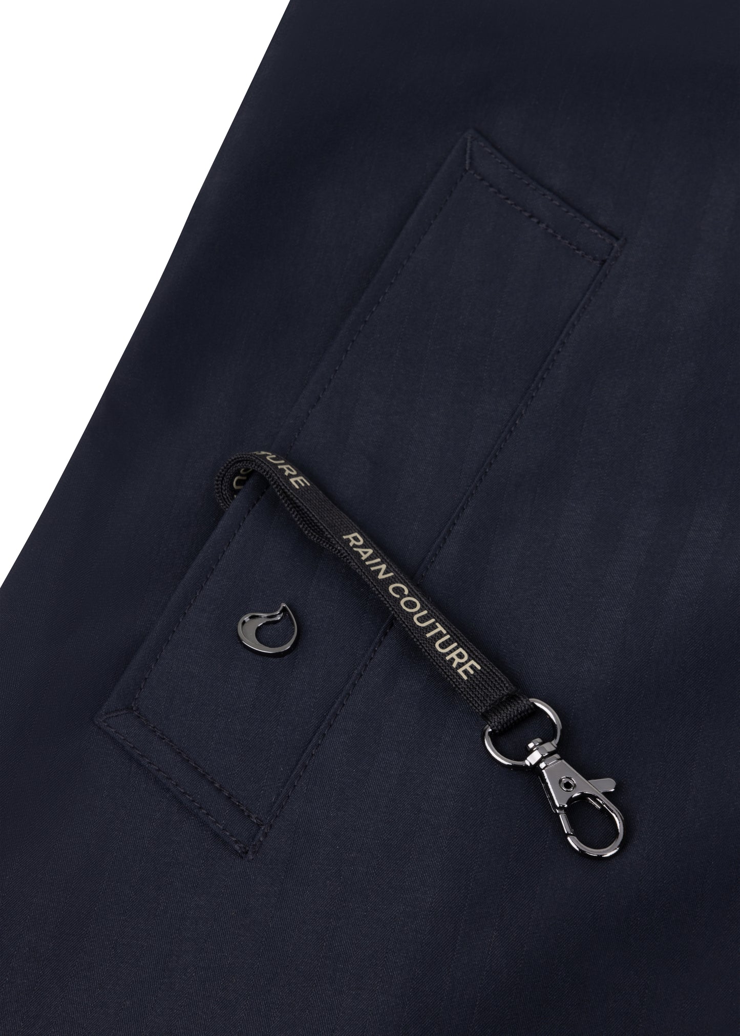 Waterproof Relaxed Fit Trenchcoat | Navy Herringbone