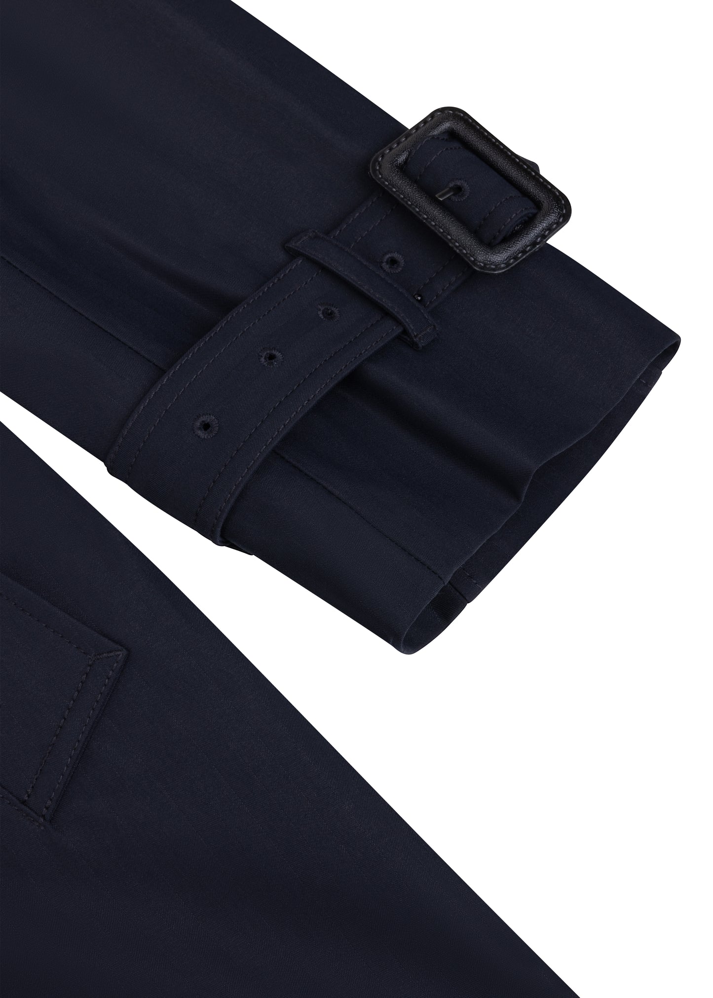 Waterproof Relaxed Fit Trenchcoat | Navy Herringbone