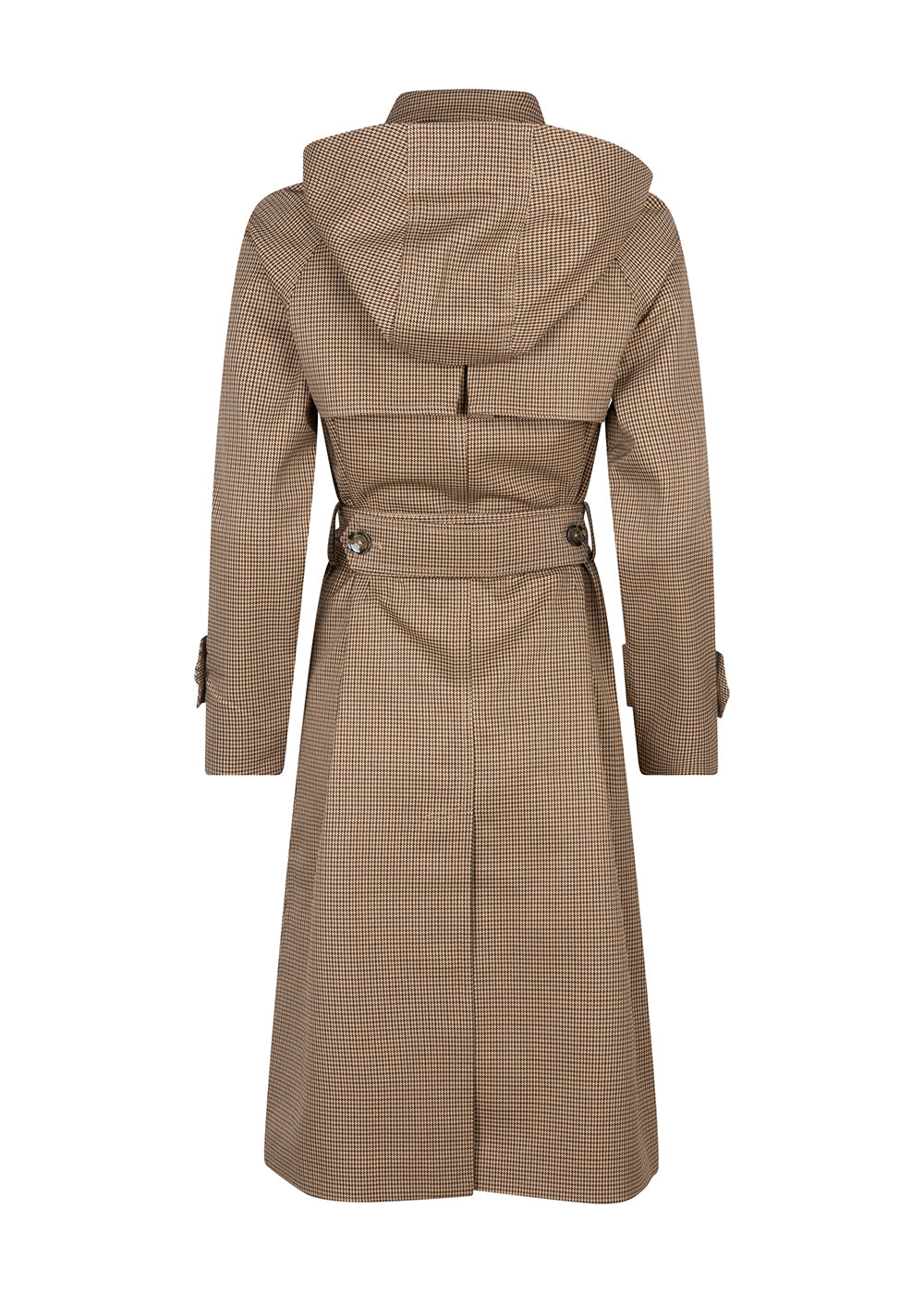 Waterproof Straight-Fit Trenchcoat | Houndstooth Check