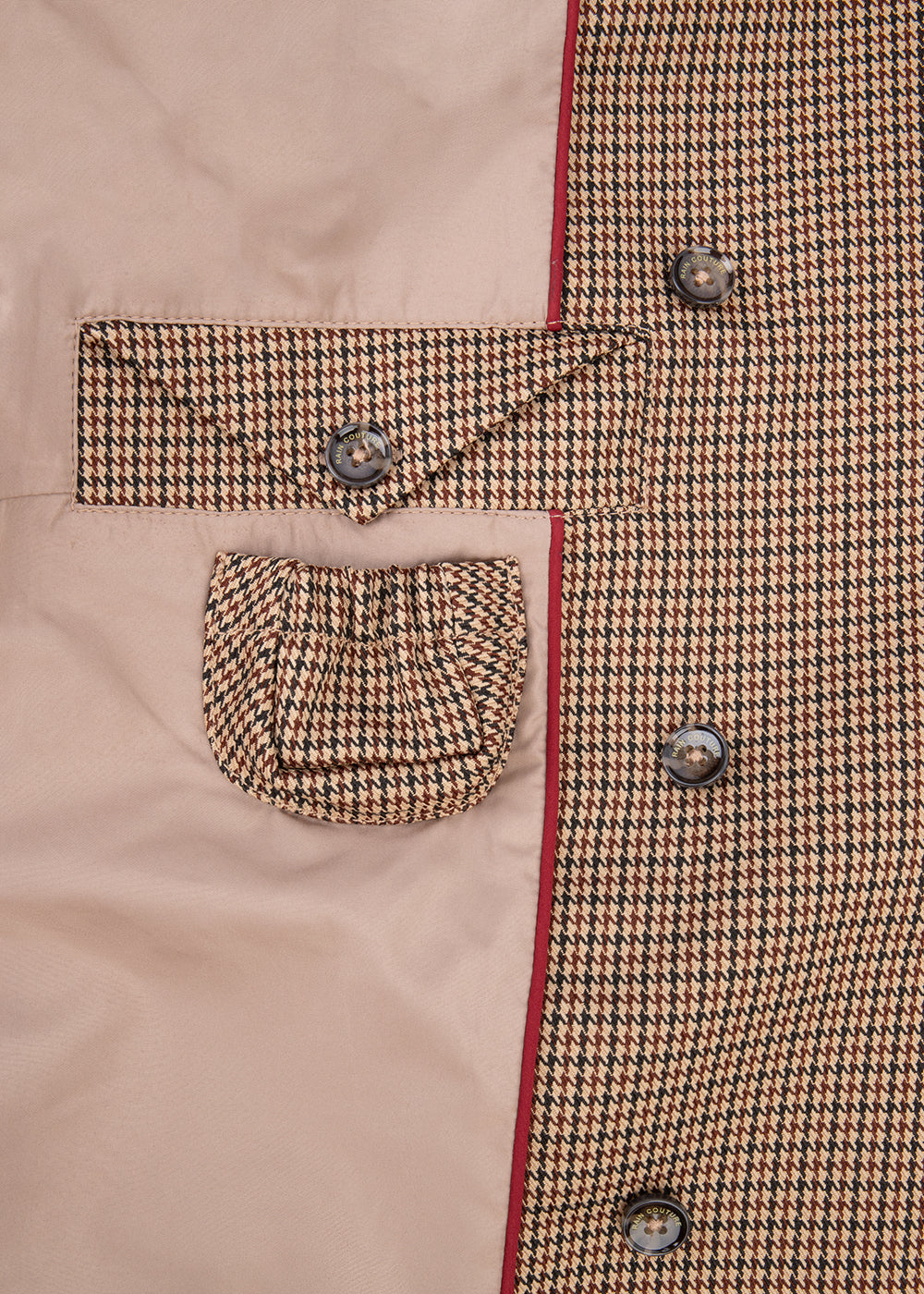 Waterproof Straight-Fit Trenchcoat | Houndstooth Check