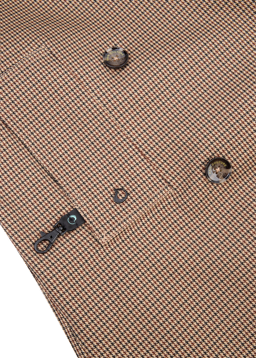 Waterproof Straight-Fit Trenchcoat | Houndstooth Check