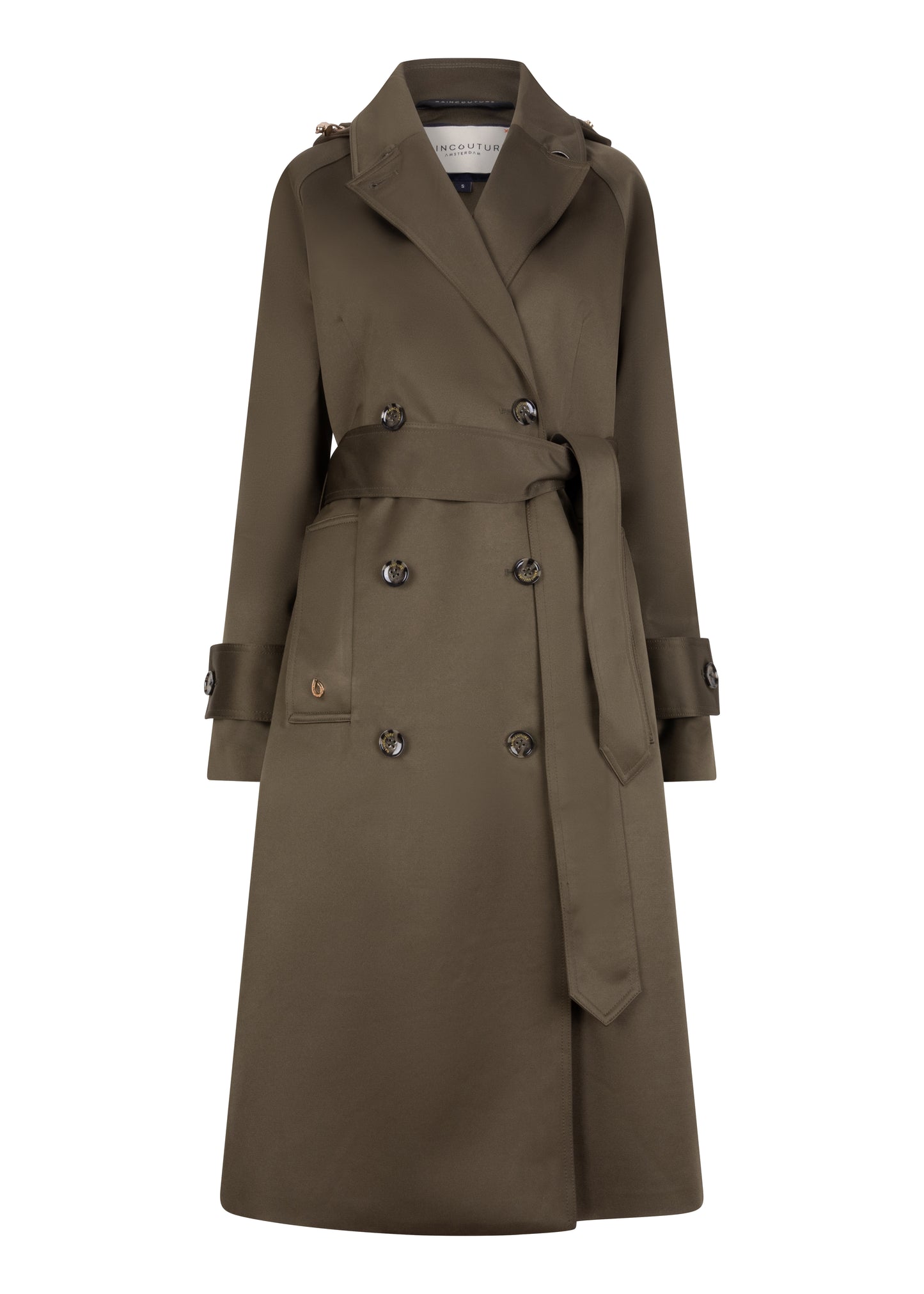 Waterproof Straight-Fit Trenchcoat | Satin Green