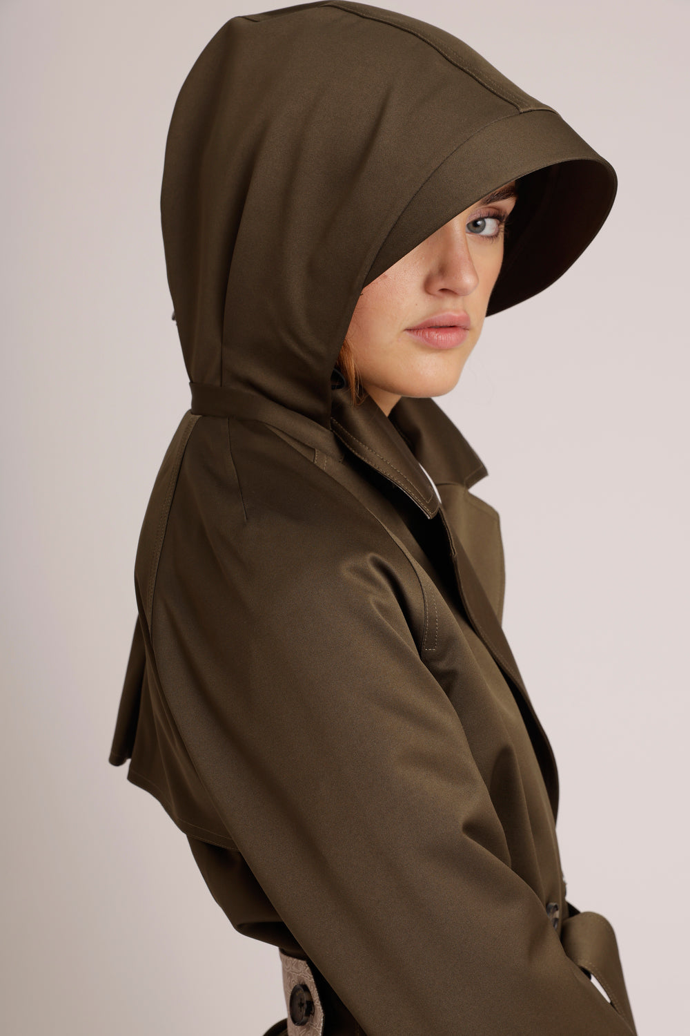 Waterproof Straight-Fit Trenchcoat | Satin Green