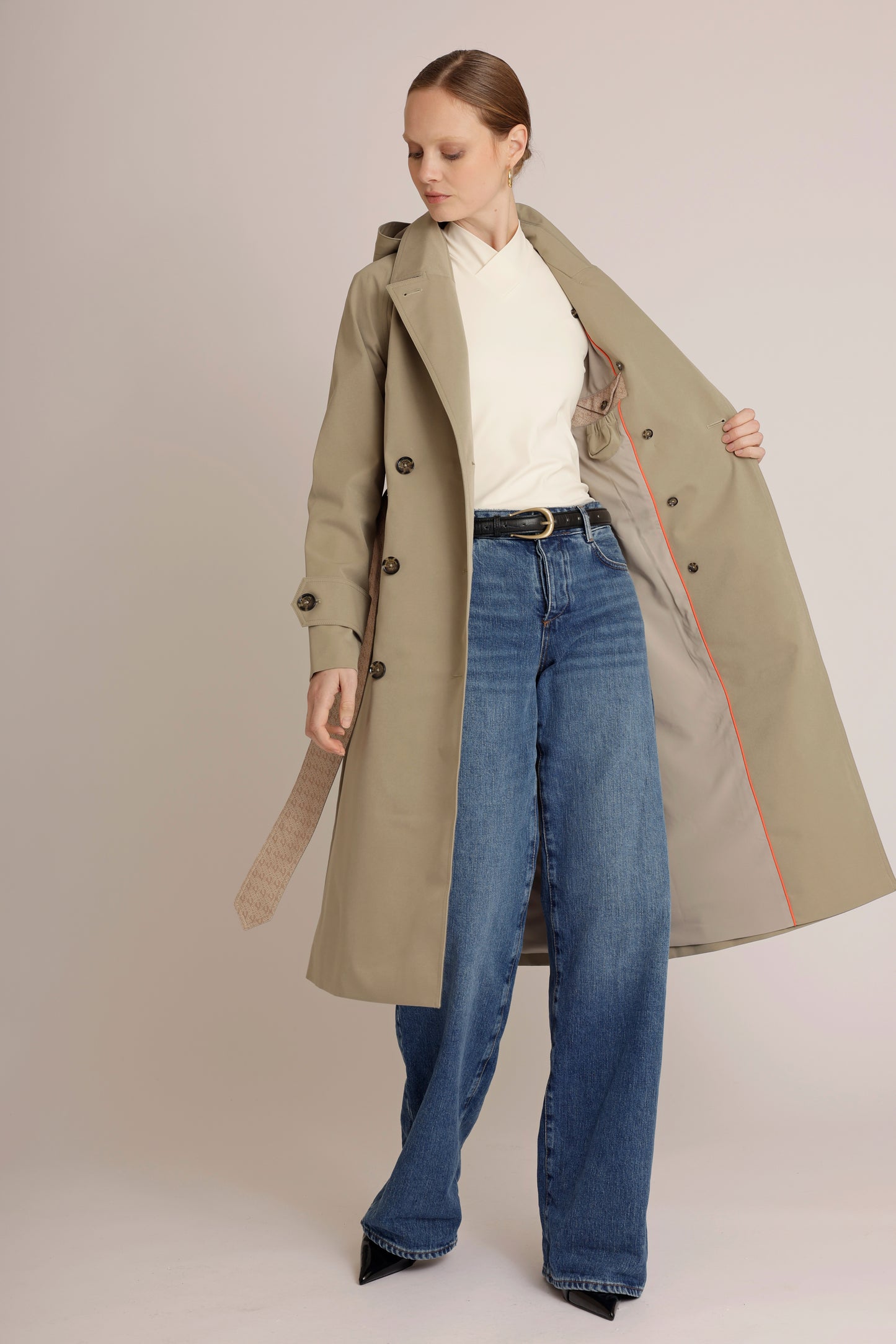 Waterproof Straight-Fit Trenchcoat | Khaki Green