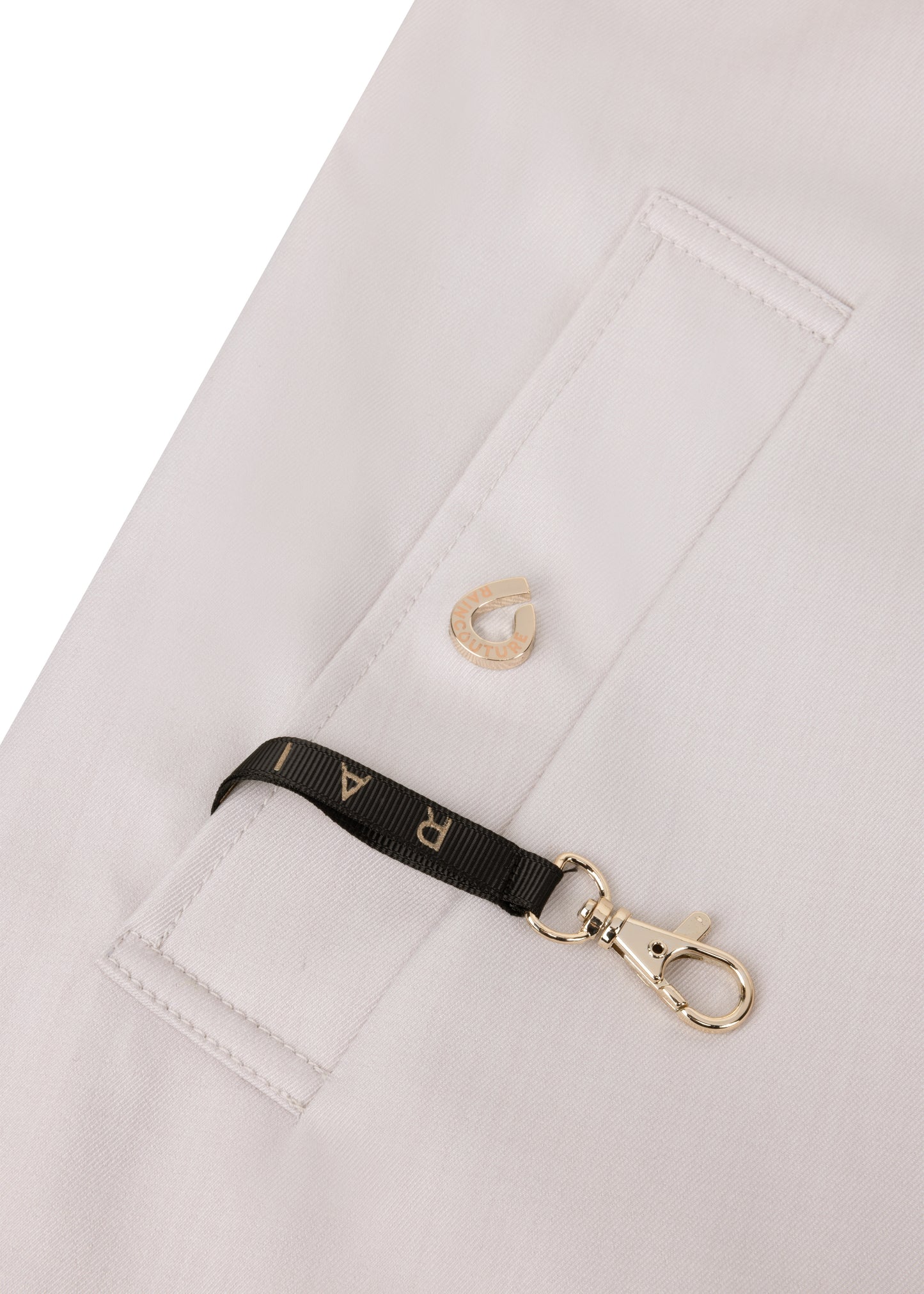 Waterproof Straight Fit Waistbelt Raincoat | Light Grey Melange