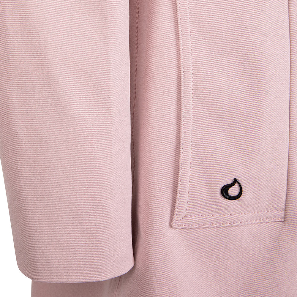 pink waterproof parka details sleeve