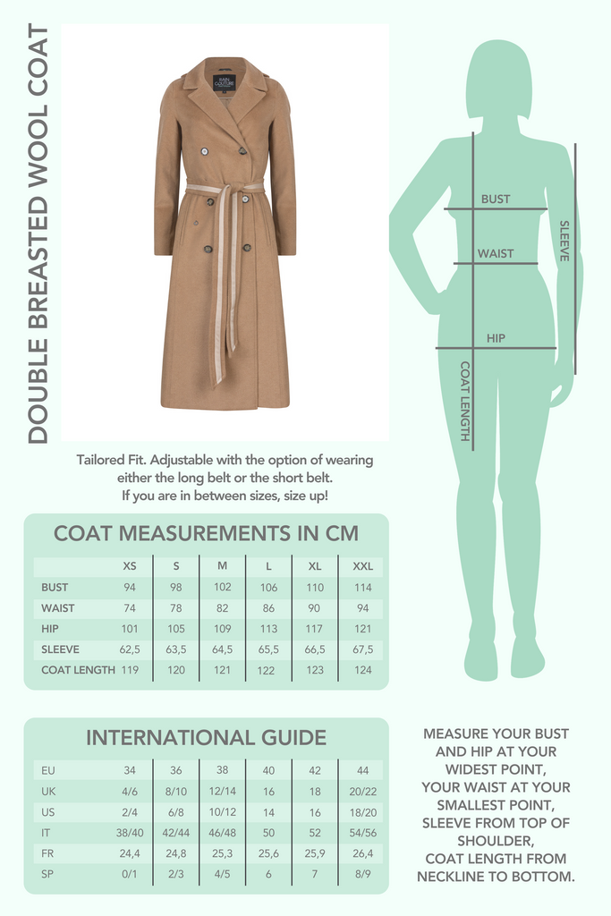 Coat size sales