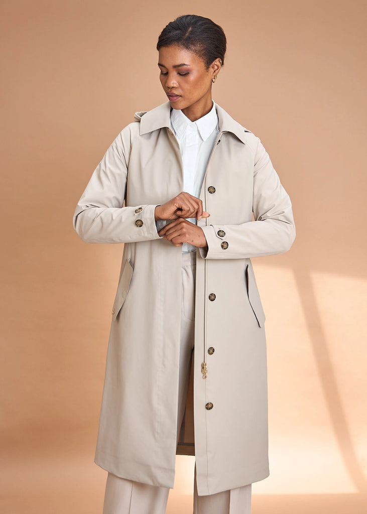 Packable Travel Trench - Beige