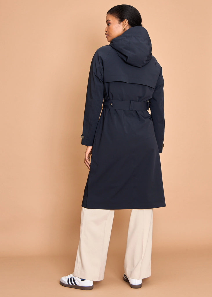 Packable Travel Trench - Navy