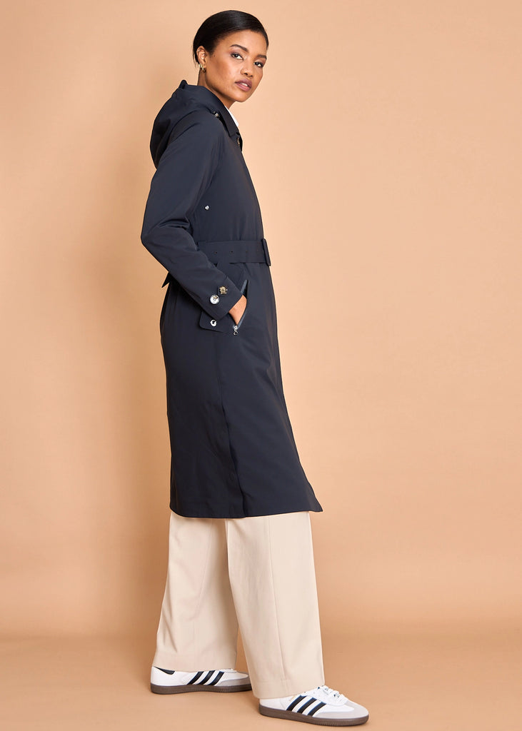 Packable Travel Trench - Navy