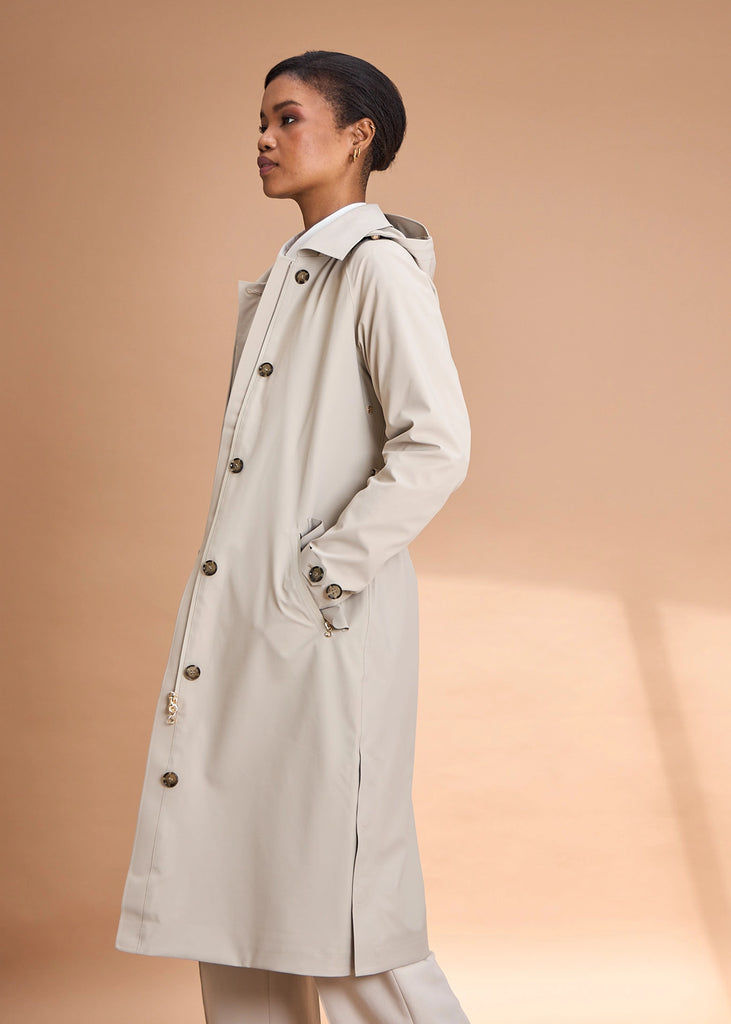 Packable Travel Trench - Beige