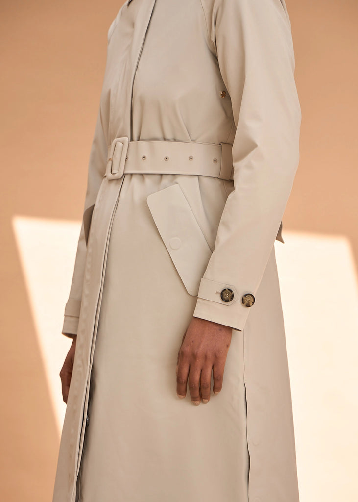 Packable Travel Trench - Beige