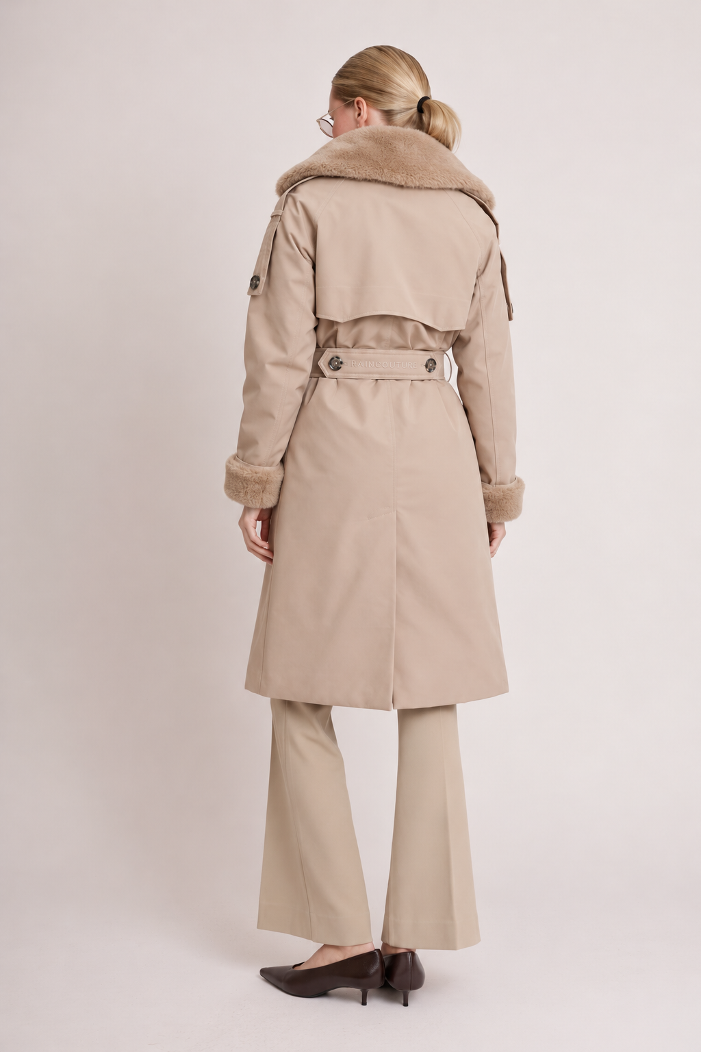 Waterproof Puffer Trench | Beige