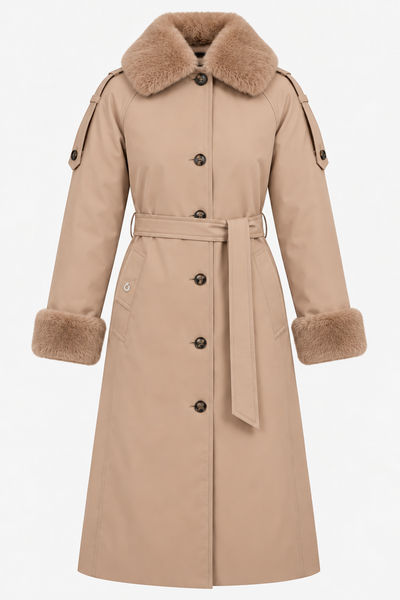 Waterproof Puffer Trench | Beige