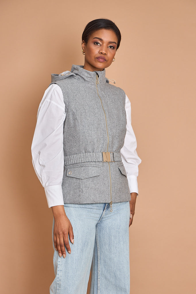 3-in-1 wool Waterproof Jacket & Bodywarmer - Grey Wool