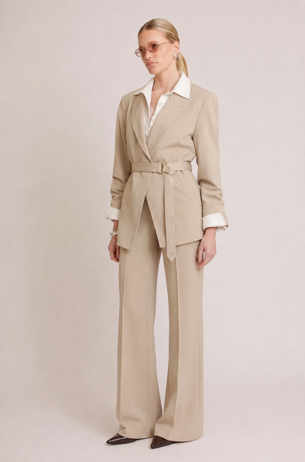 Wrinkle-Free Stretch Blazer | Beige