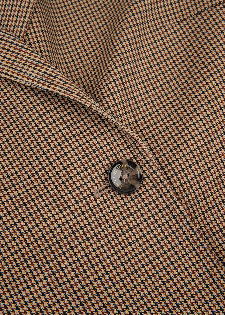 Waterproof Short Straight Trench - Houndstooth Check