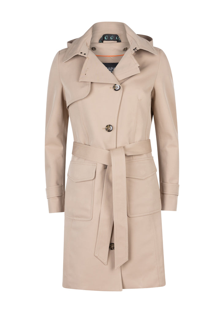 Waterproof Tailored To Fit Trenchcoat  | Beige