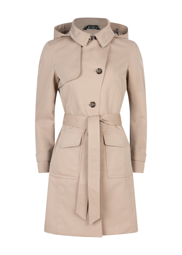 Waterproof Tailored To Fit Trenchcoat  | Beige