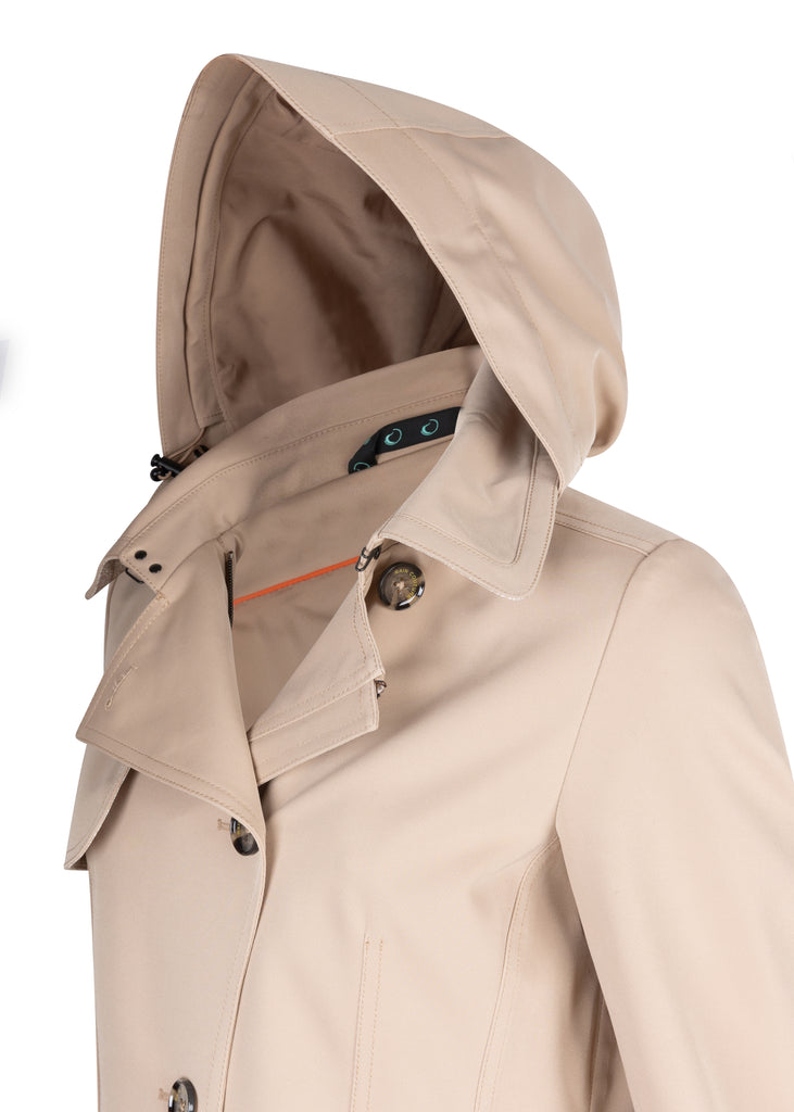 Waterproof Tailored To Fit Trenchcoat  | Beige