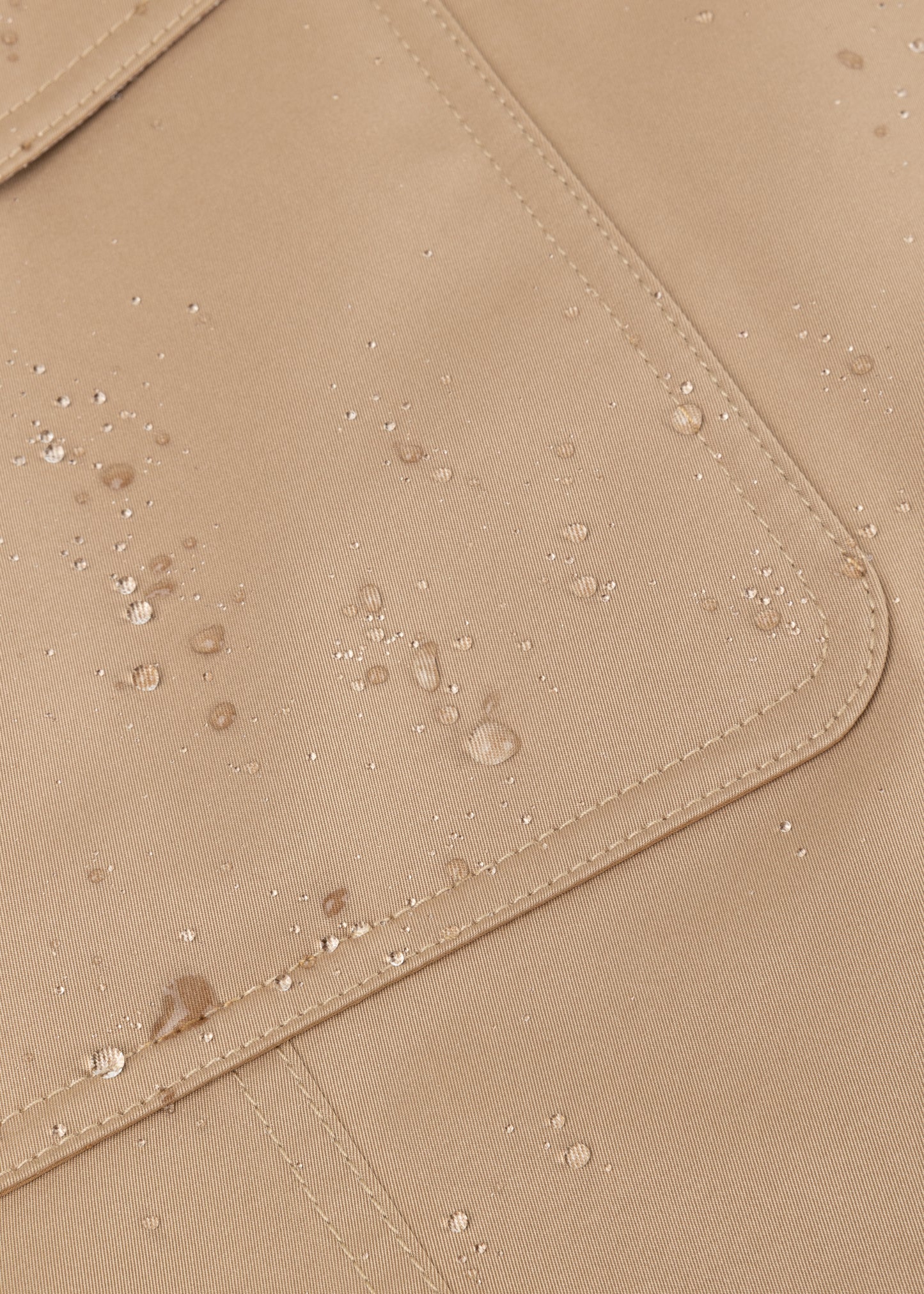 Waterproof Tailored To Fit Trenchcoat  | Dark Satin Camel