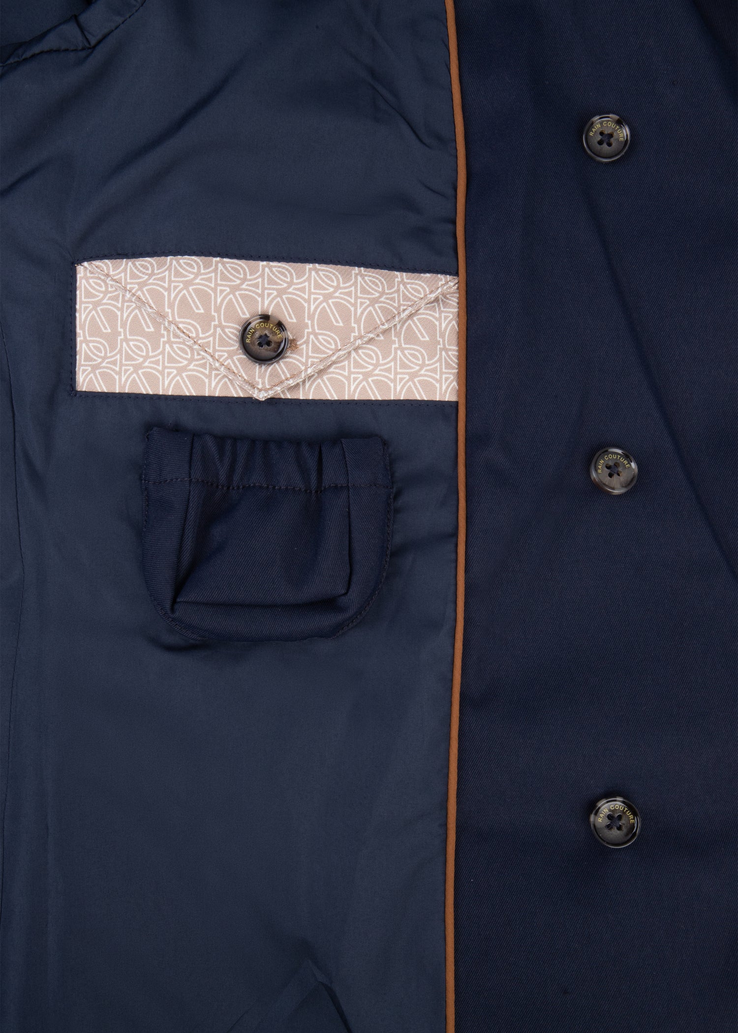 Waterproof Tailored To Fit Trenchcoat  | Navy Matte