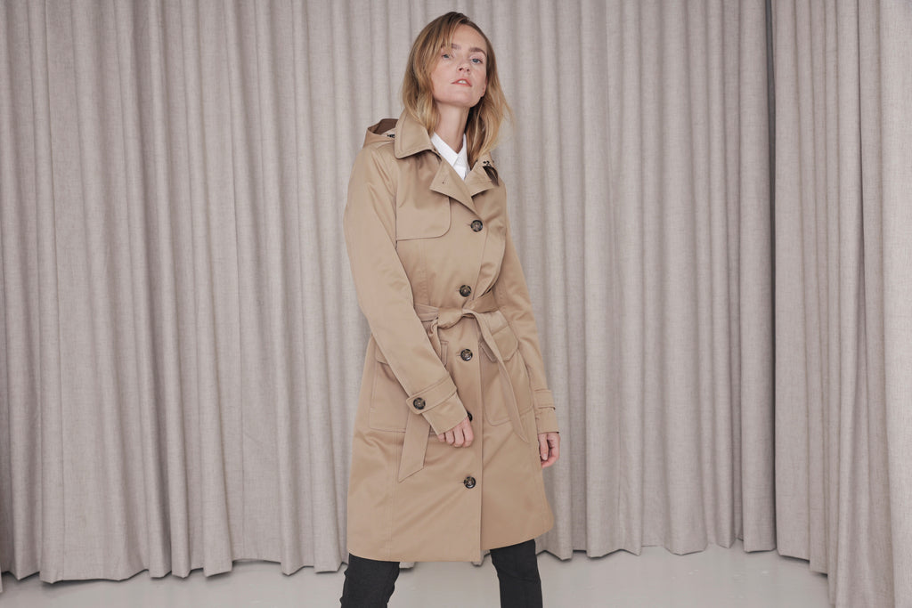 Waterproof Tailored To Fit Trenchcoat  | Beige