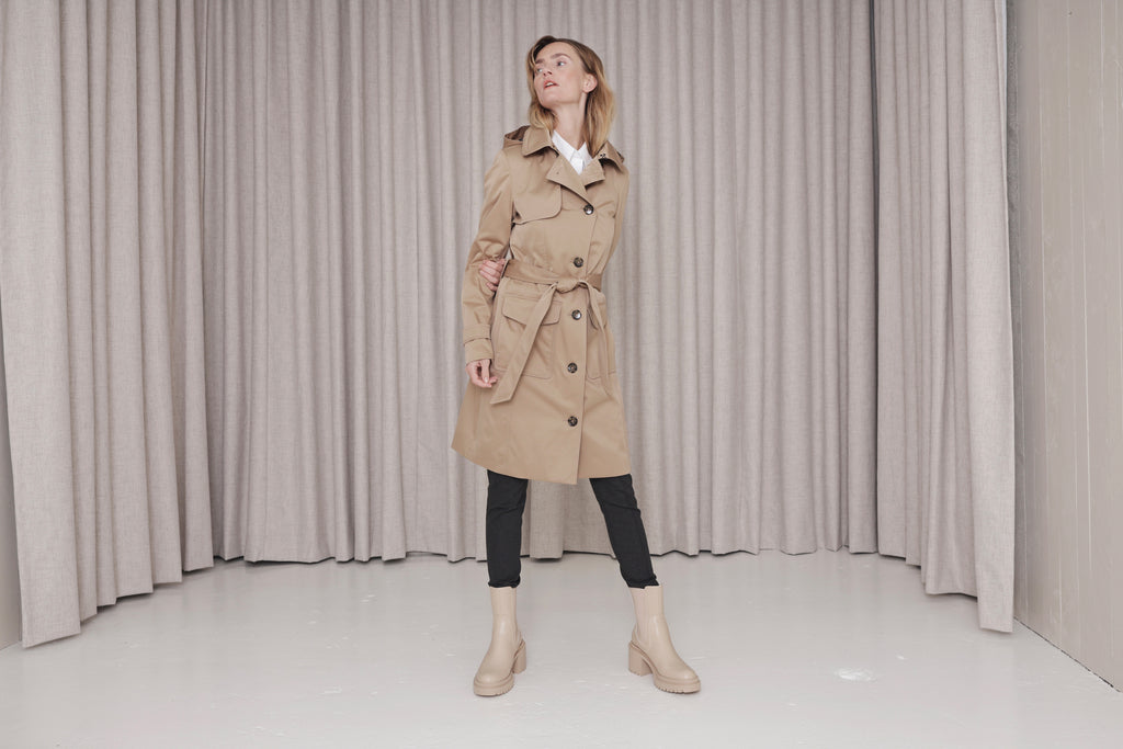 Waterproof Tailored To Fit Trenchcoat  | Beige