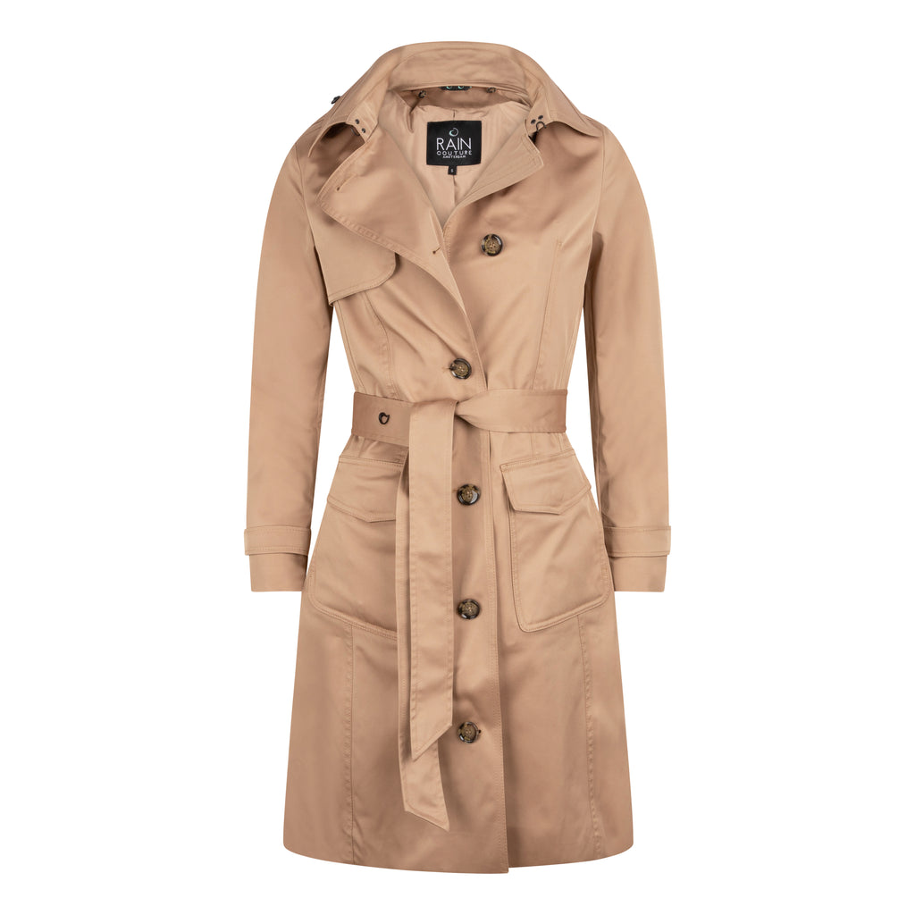 Waterproof Tailored To Fit Trenchcoat  | Beige