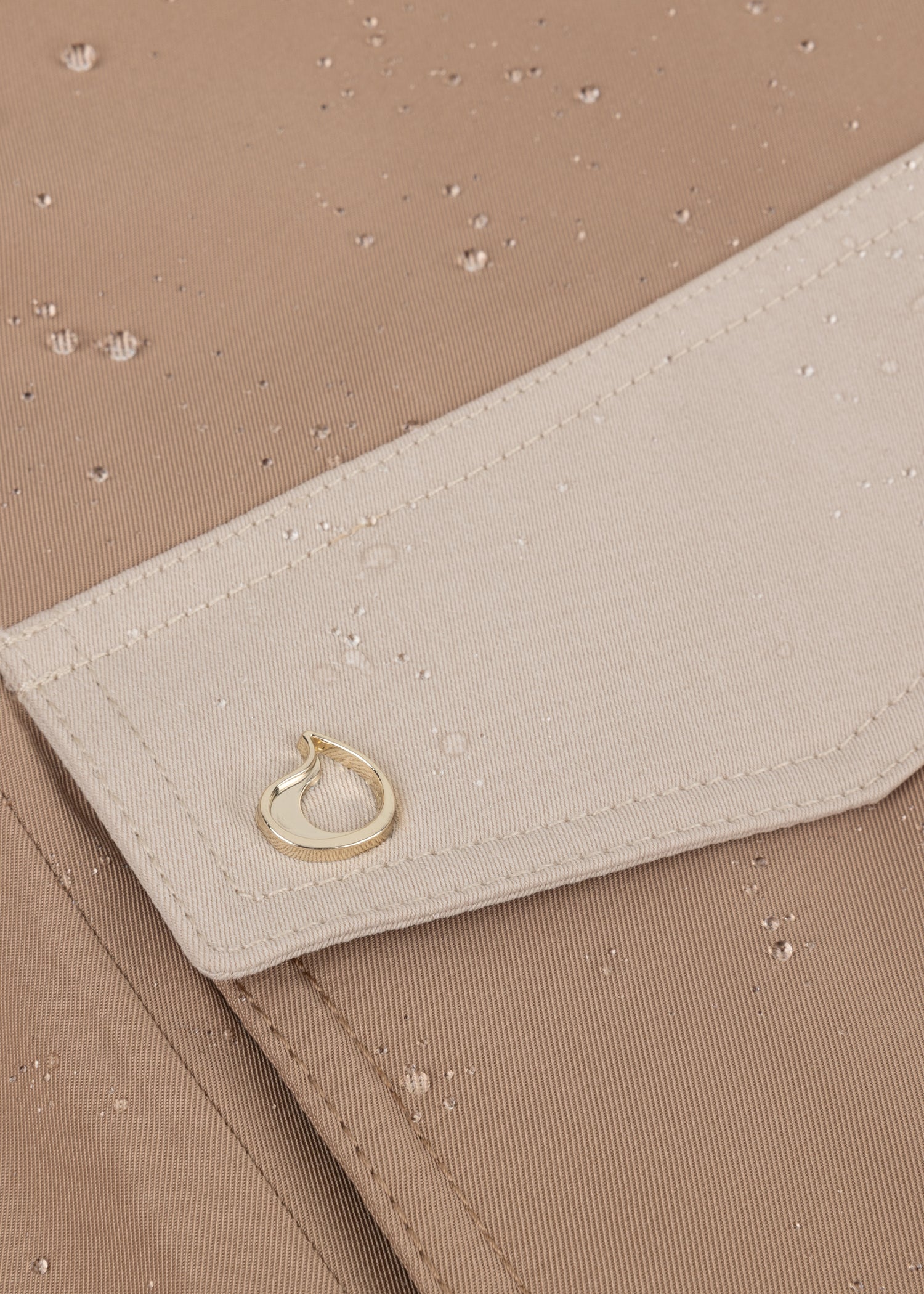 Waterproof Straight Fit Coat  | Camel Beige