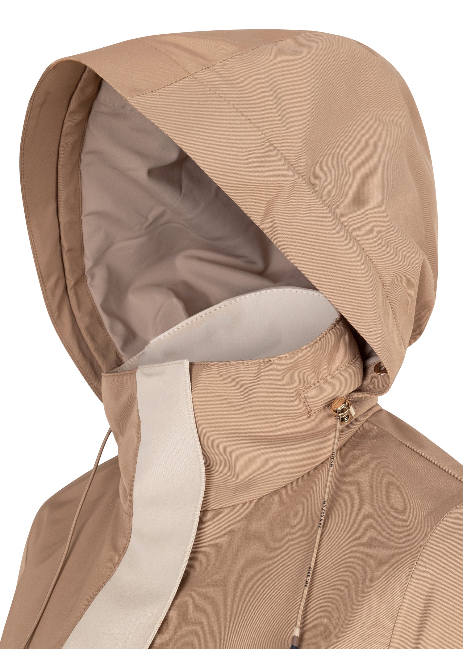 Waterproof Straight Fit Coat  | Camel Beige