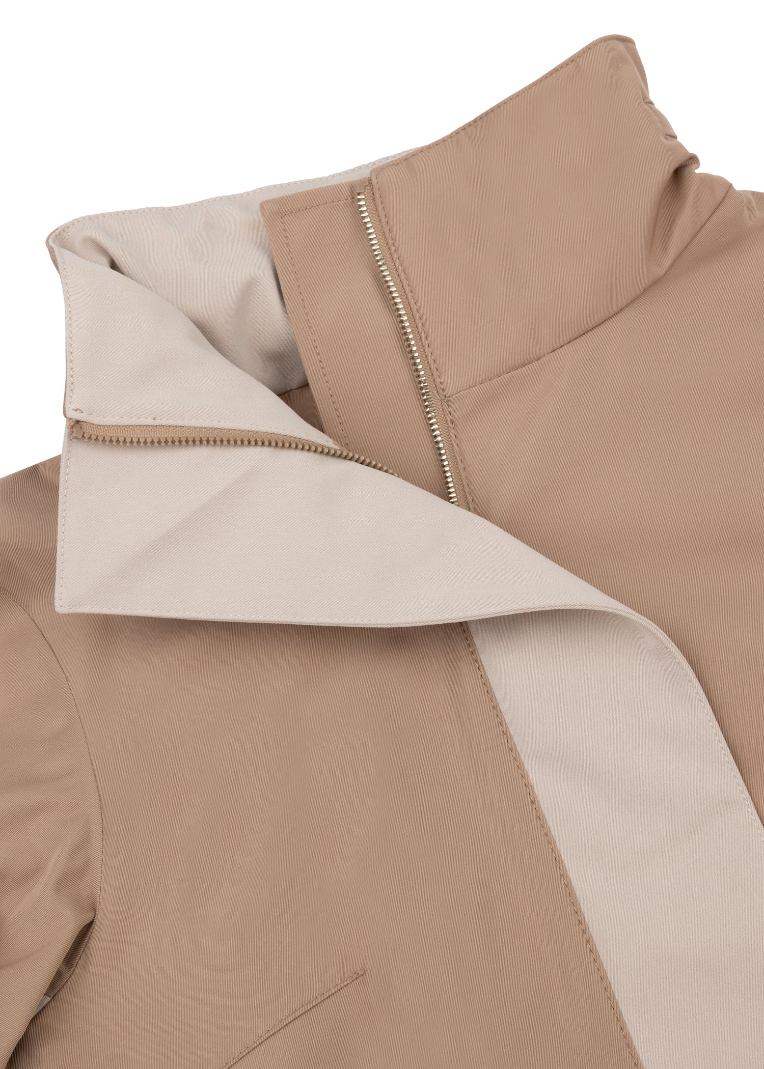 Waterproof Straight Fit Coat  | Camel Beige