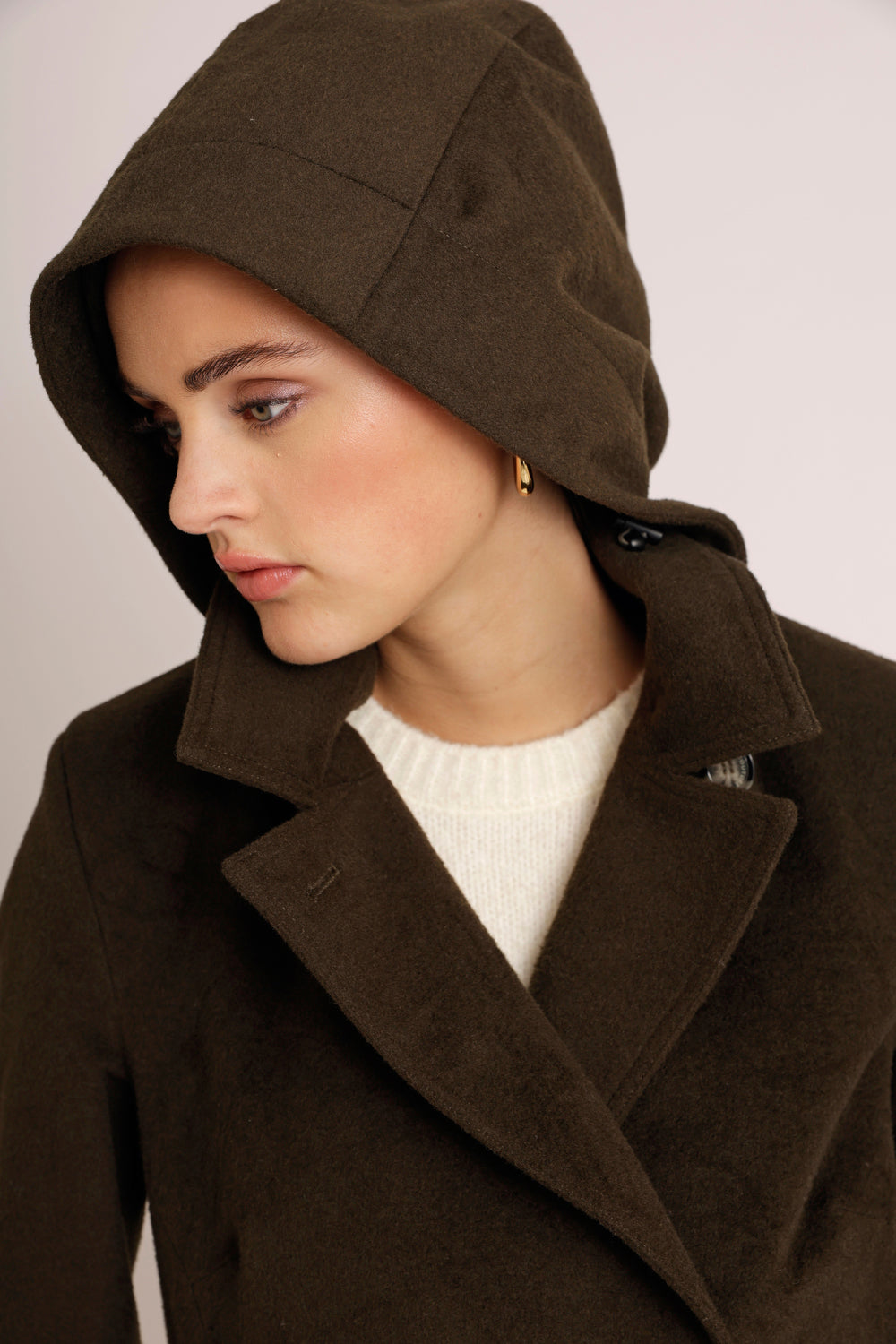 Waterproof Double Breasted Wool Trench  | Green Wool