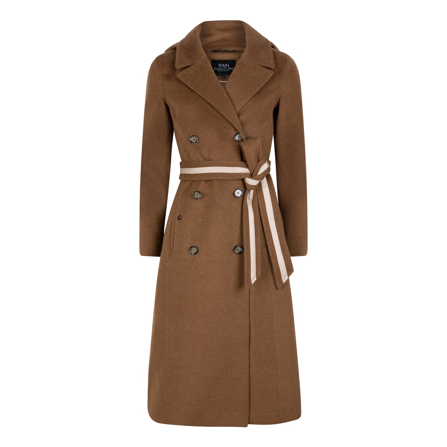 Waterproof Double Breasted Wool Trench  | Soft Camel Wool