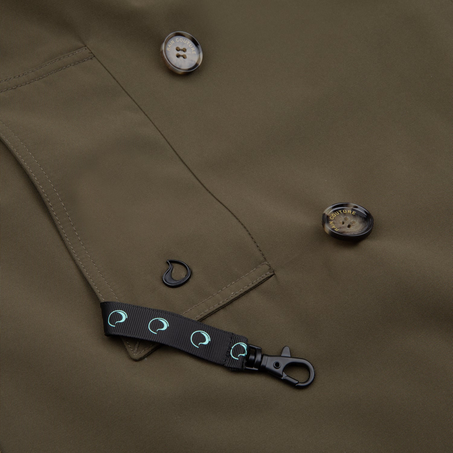 Waterproof Straight-Fit Trenchcoat  | Satin Green