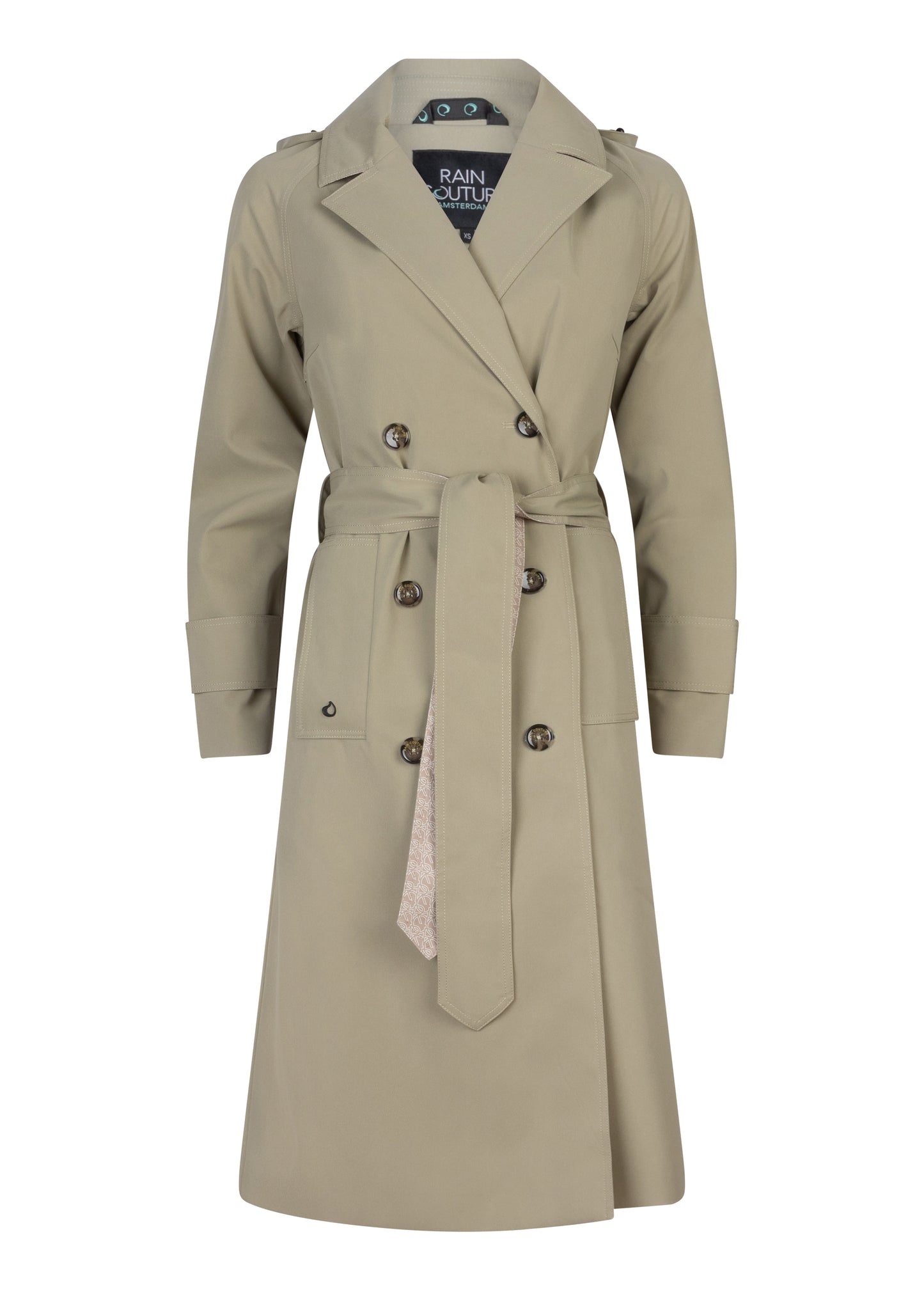 Waterproof Straight-Fit Trenchcoat  | Khaki Green