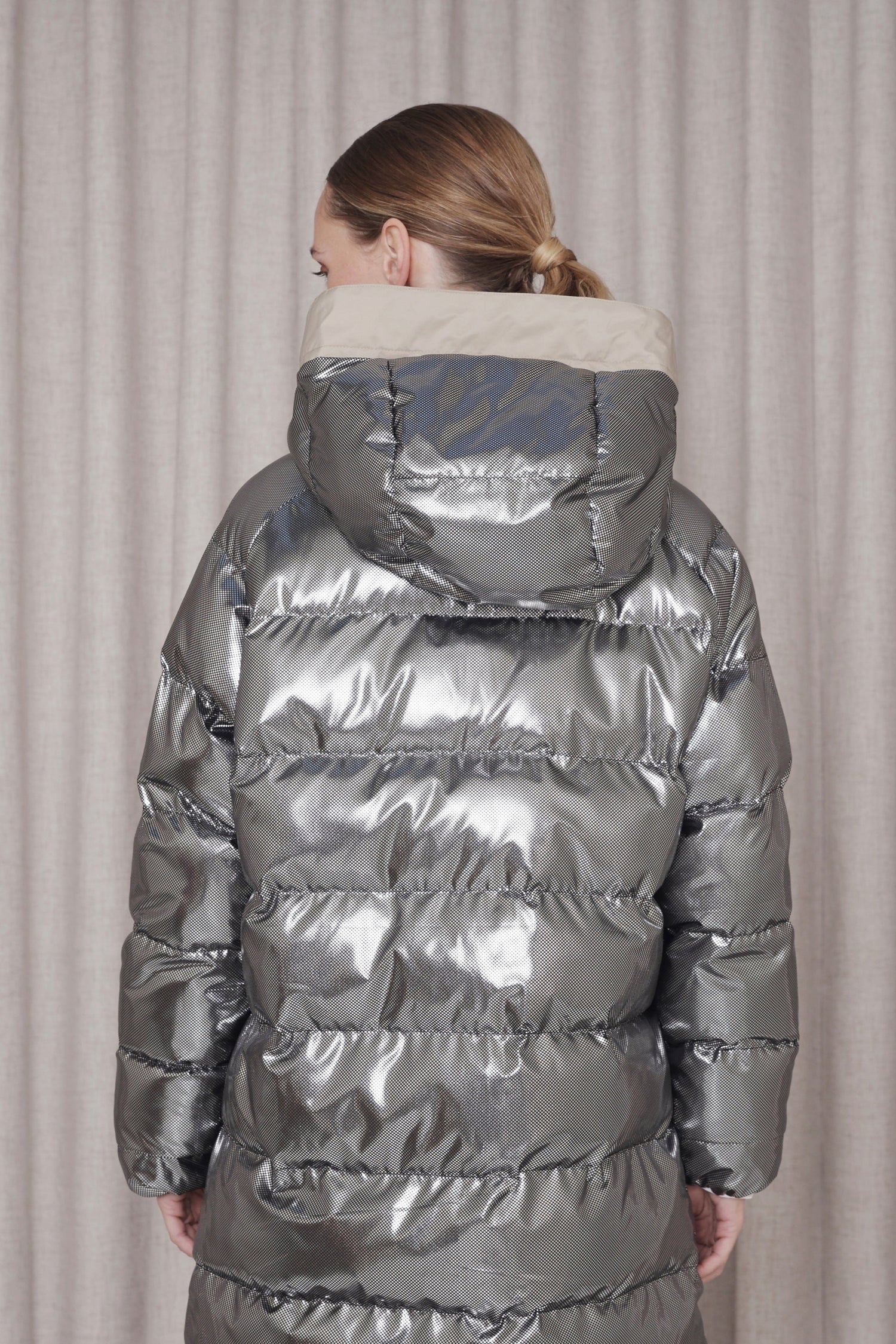 Waterproof Reversible Puffer Jacket - Beige