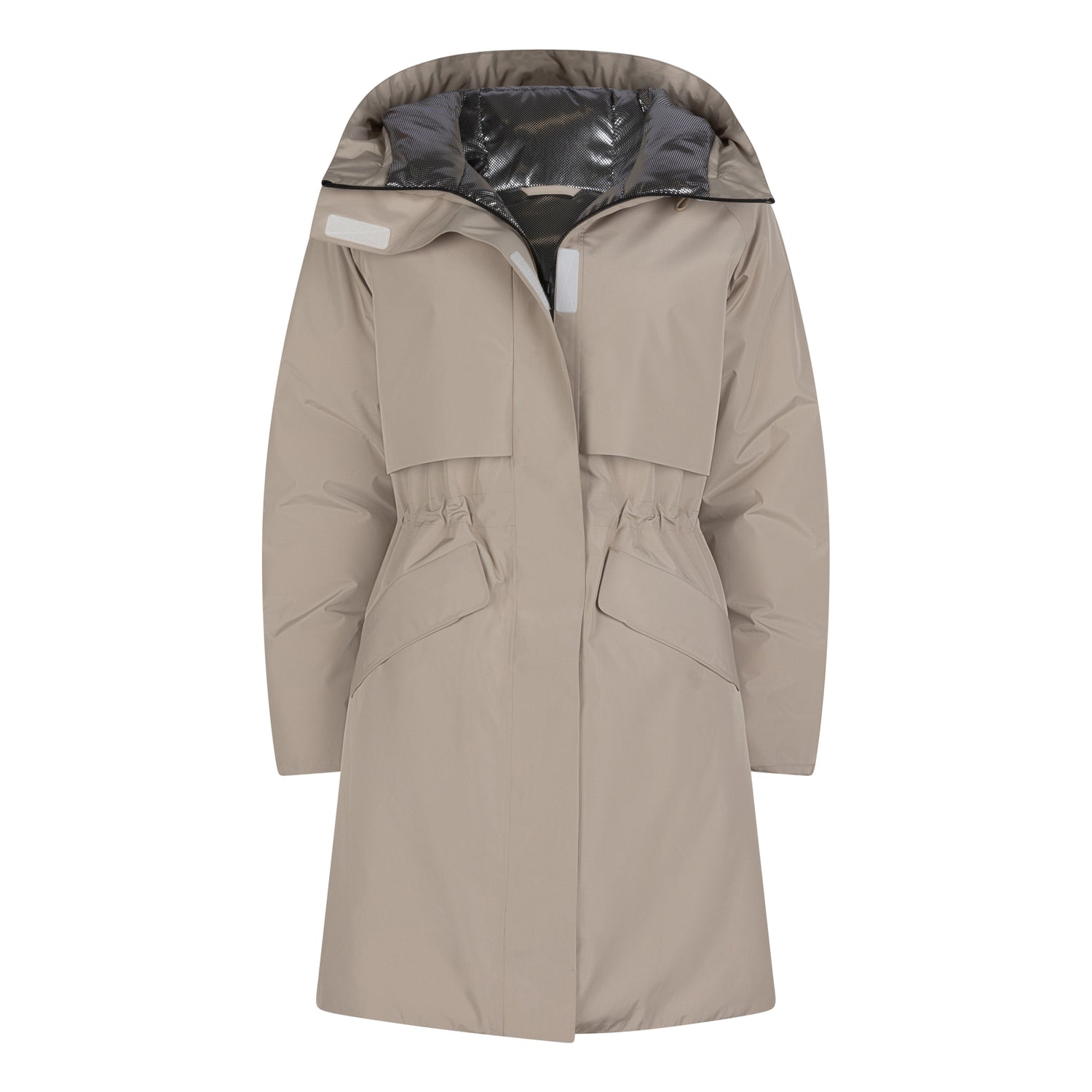 Waterproof Reversible Puffer Jacket - Beige